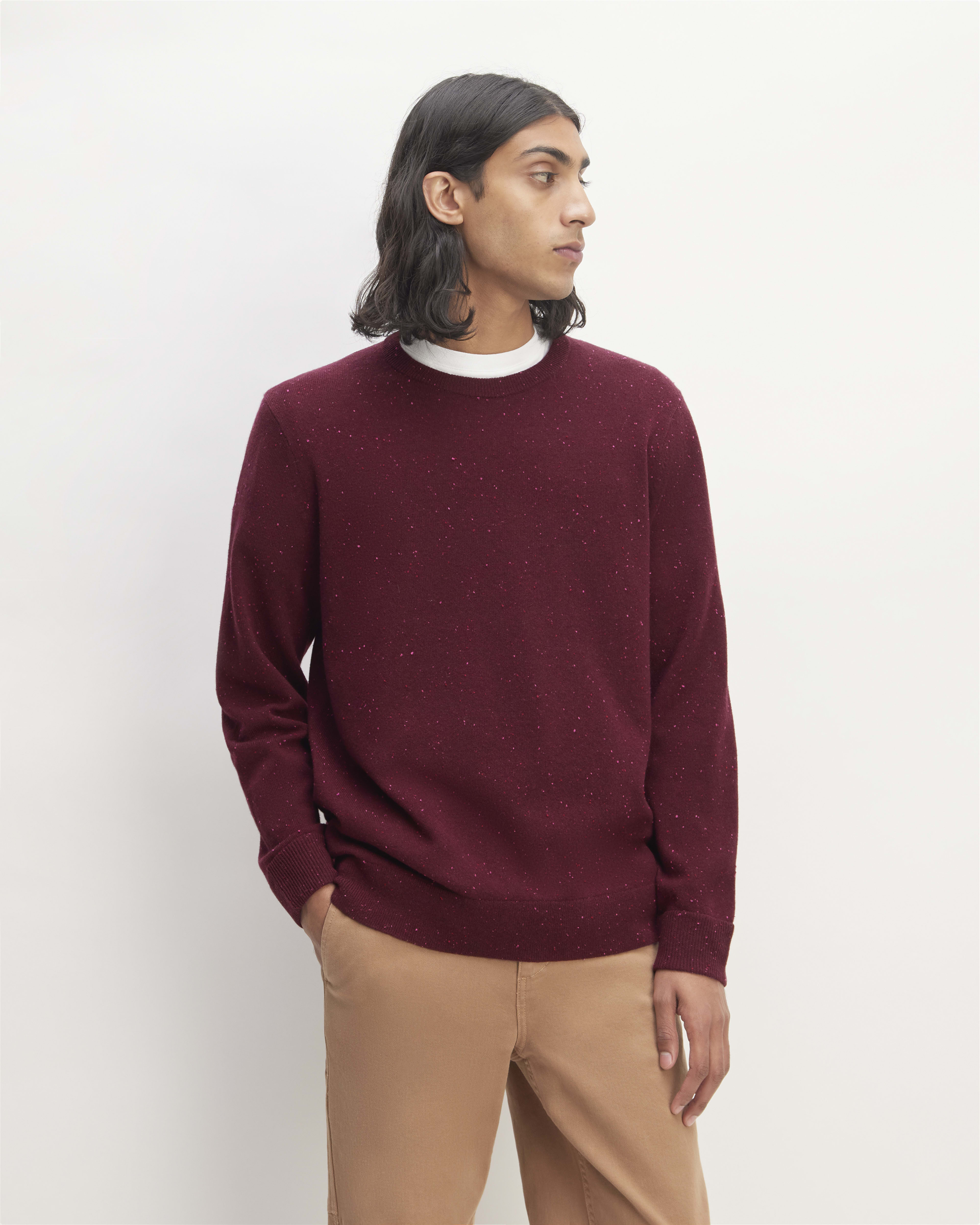 Burgundy crew hotsell neck sweater