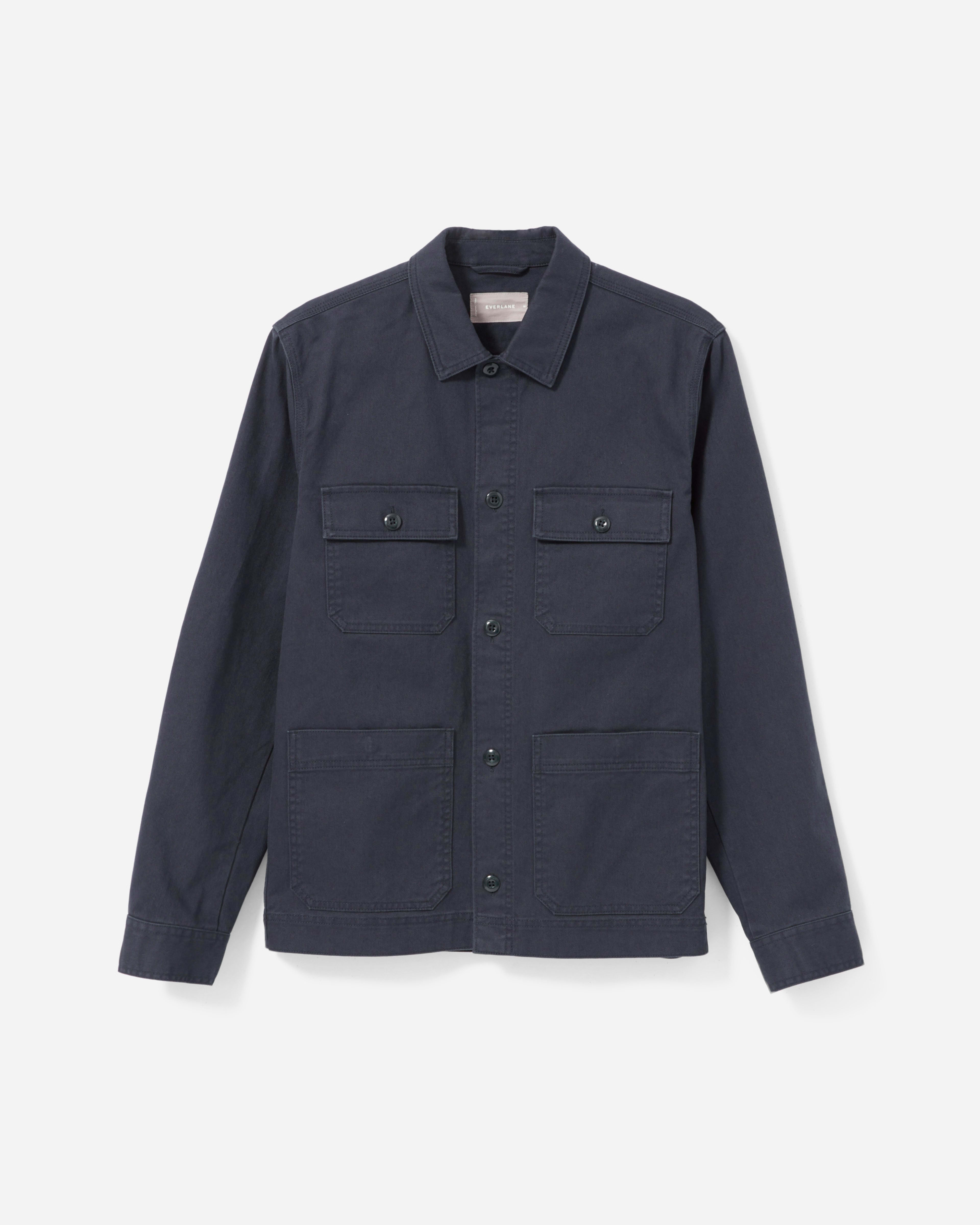 The Chore Shirt Jacket Navy – Everlane