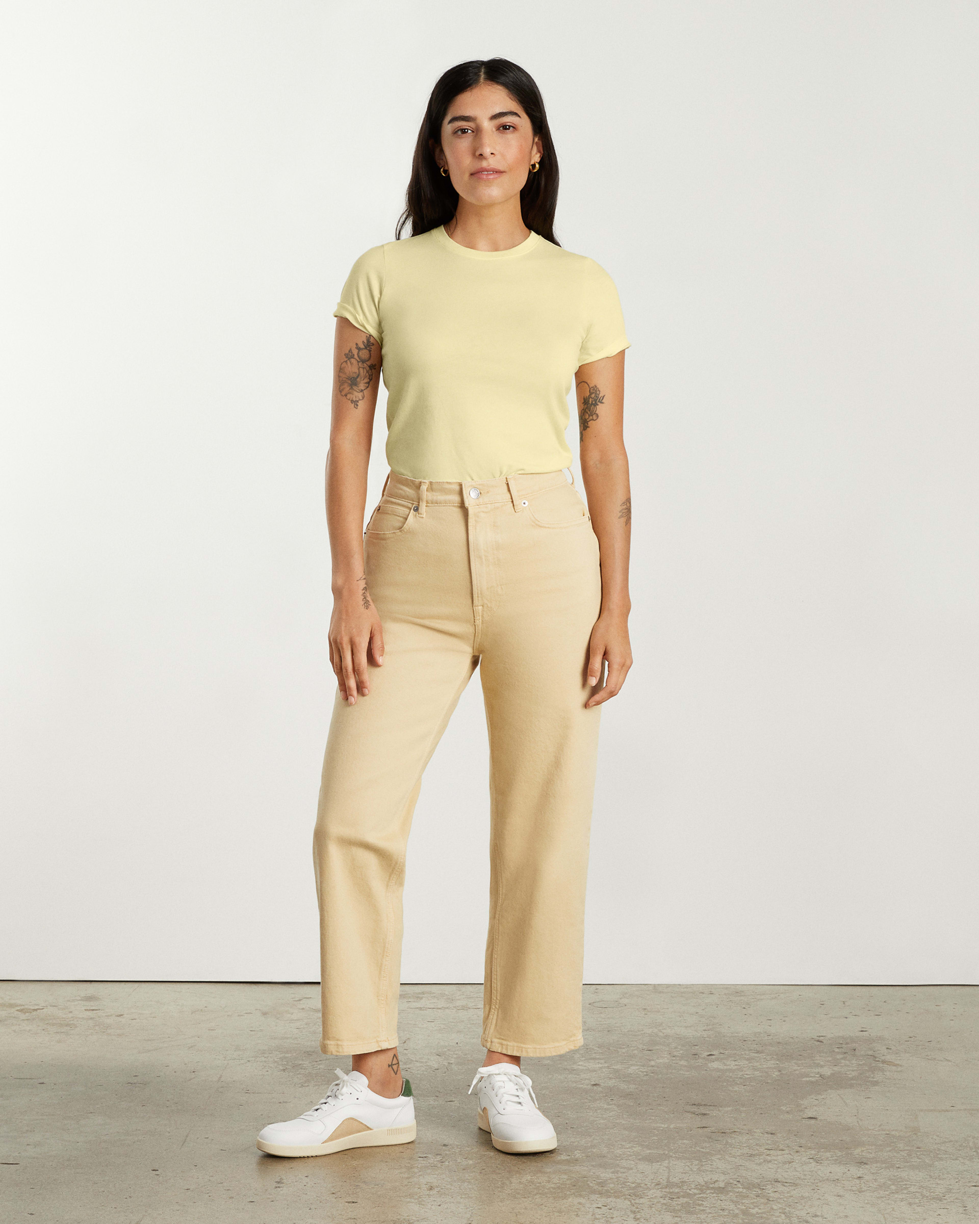 The Organic Cotton Crew Tee Pastel Yellow – Everlane