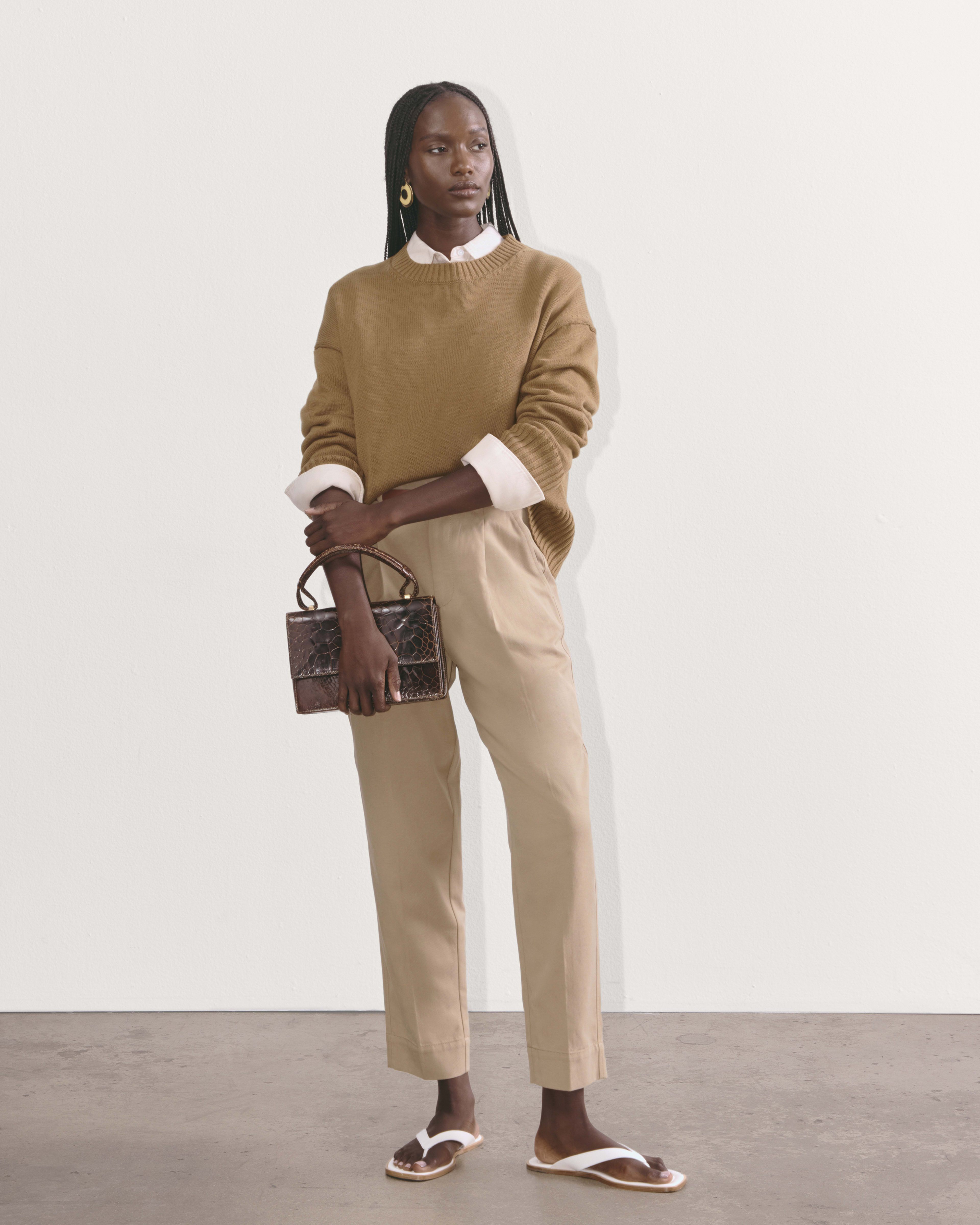 The Organic Cotton Ribbed Turtleneck Toasted Coconut Everlane