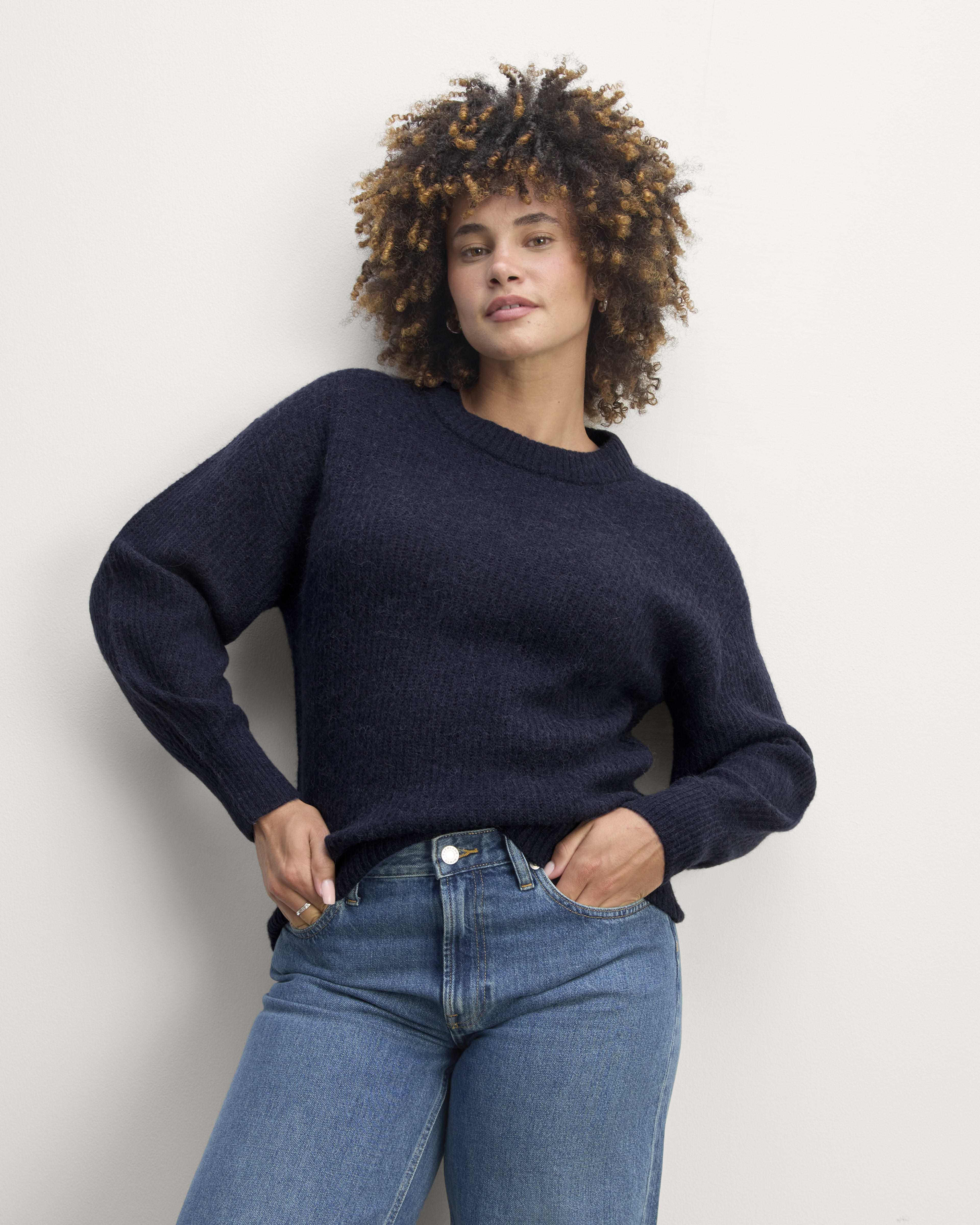 The Cocoon Crew in Alpaca Navy – Everlane