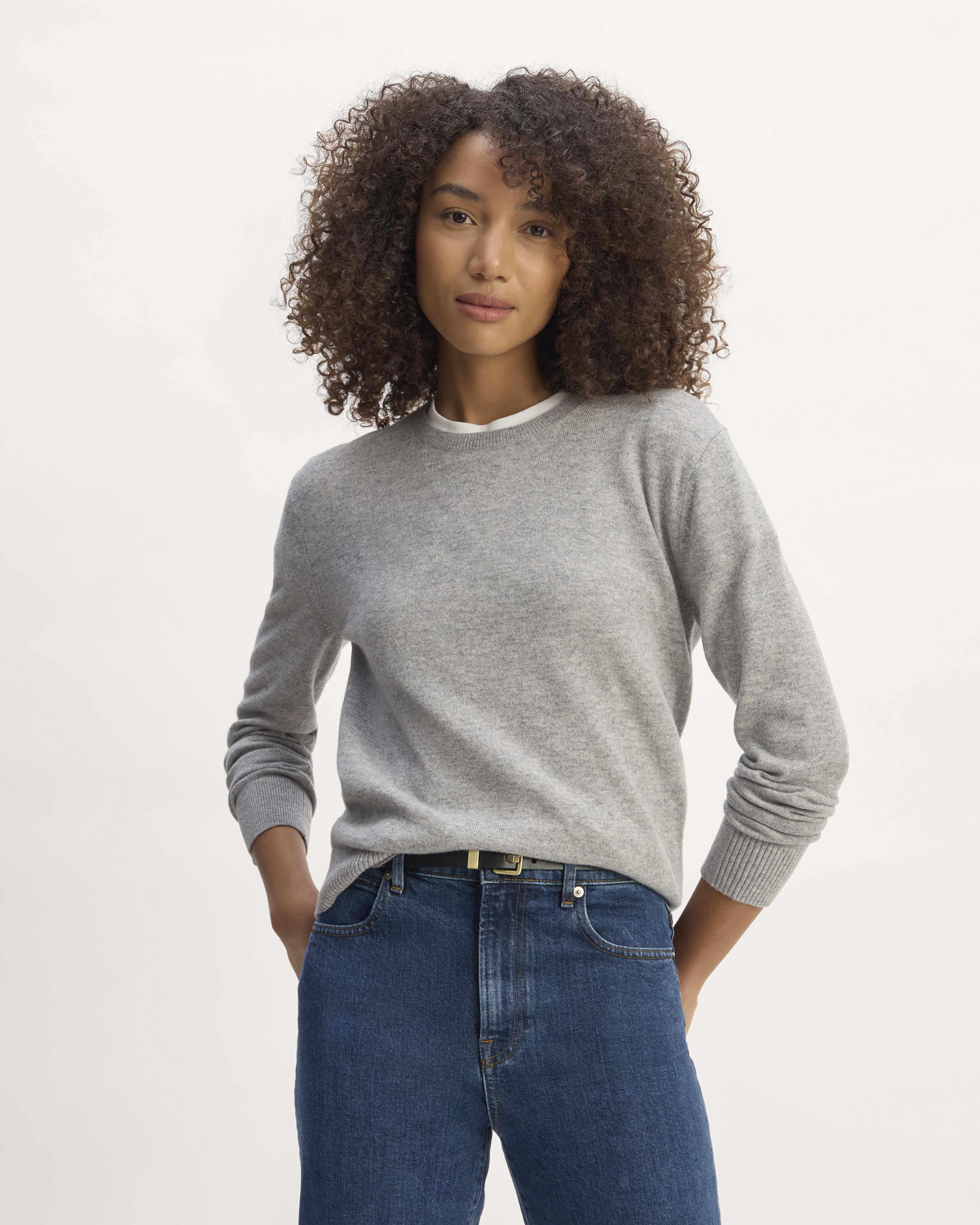 The Boxy Sweater in Everyday Cotton Black Everlane