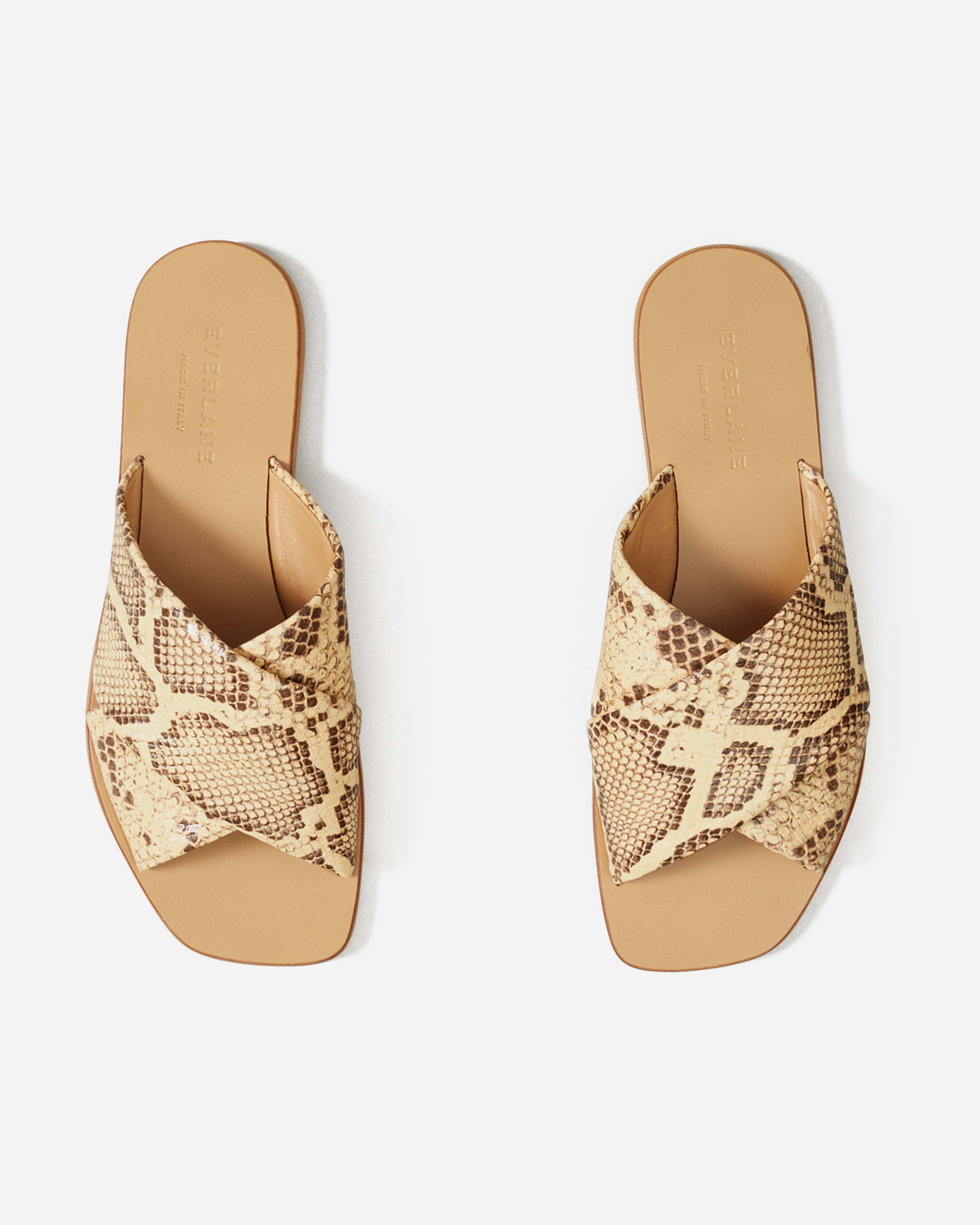 The Day Crossover Sandal Light Yellow / Brown – Everlane
