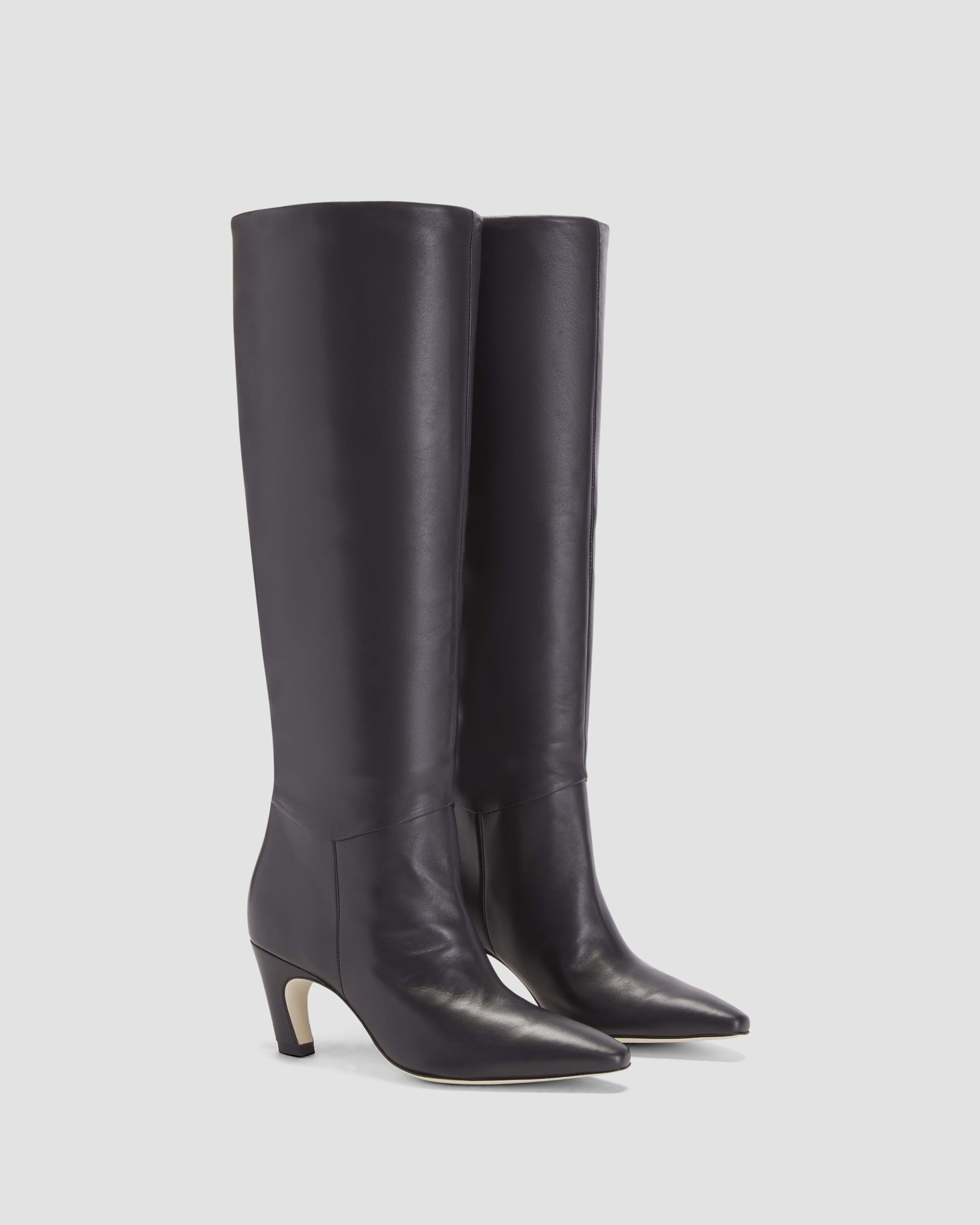 The Knee High Banana Heel Boot Black Everlane