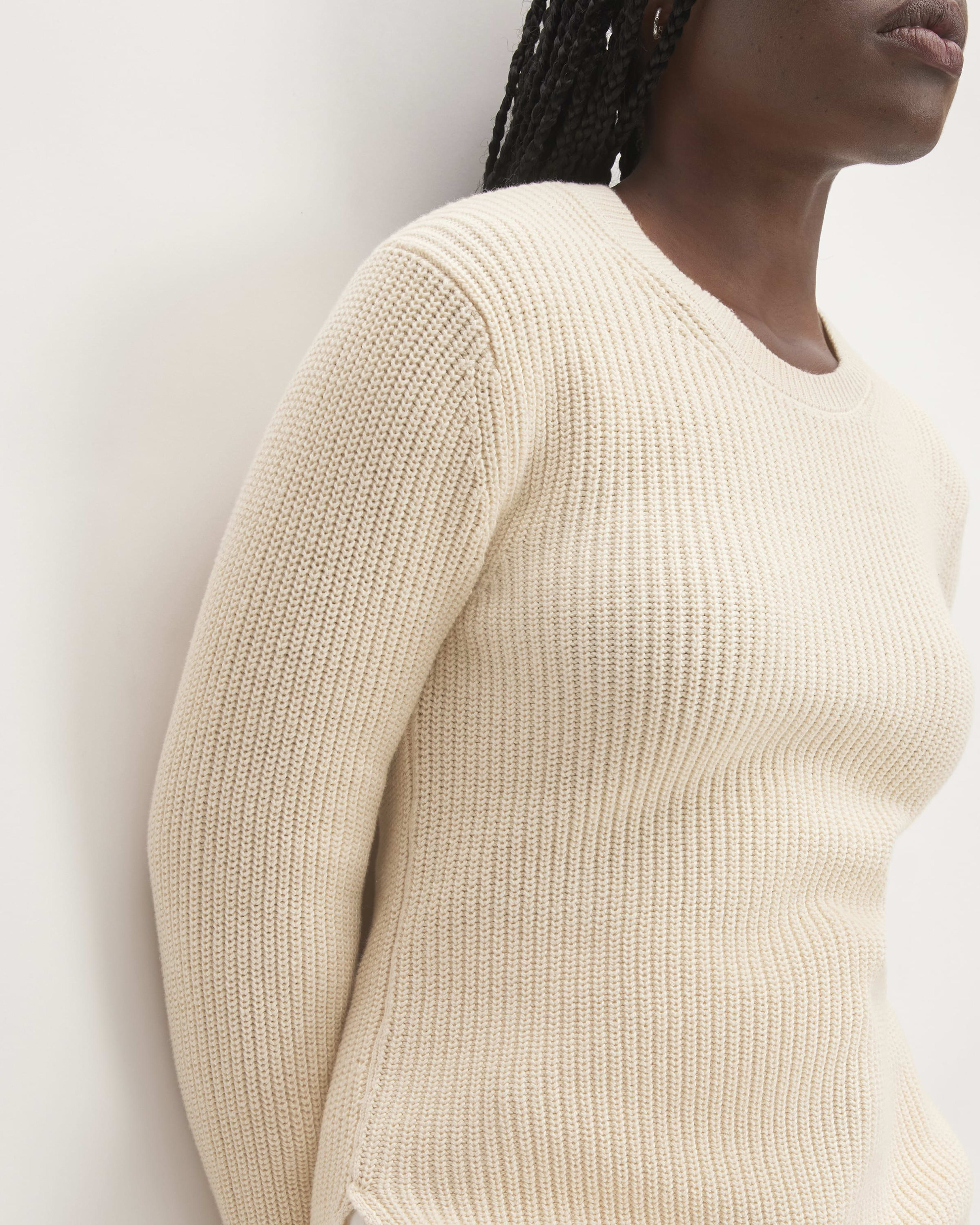 Organic Color Women's Elbow-Length Sleeve Cashmere Sweater - Crew Neck main image 1