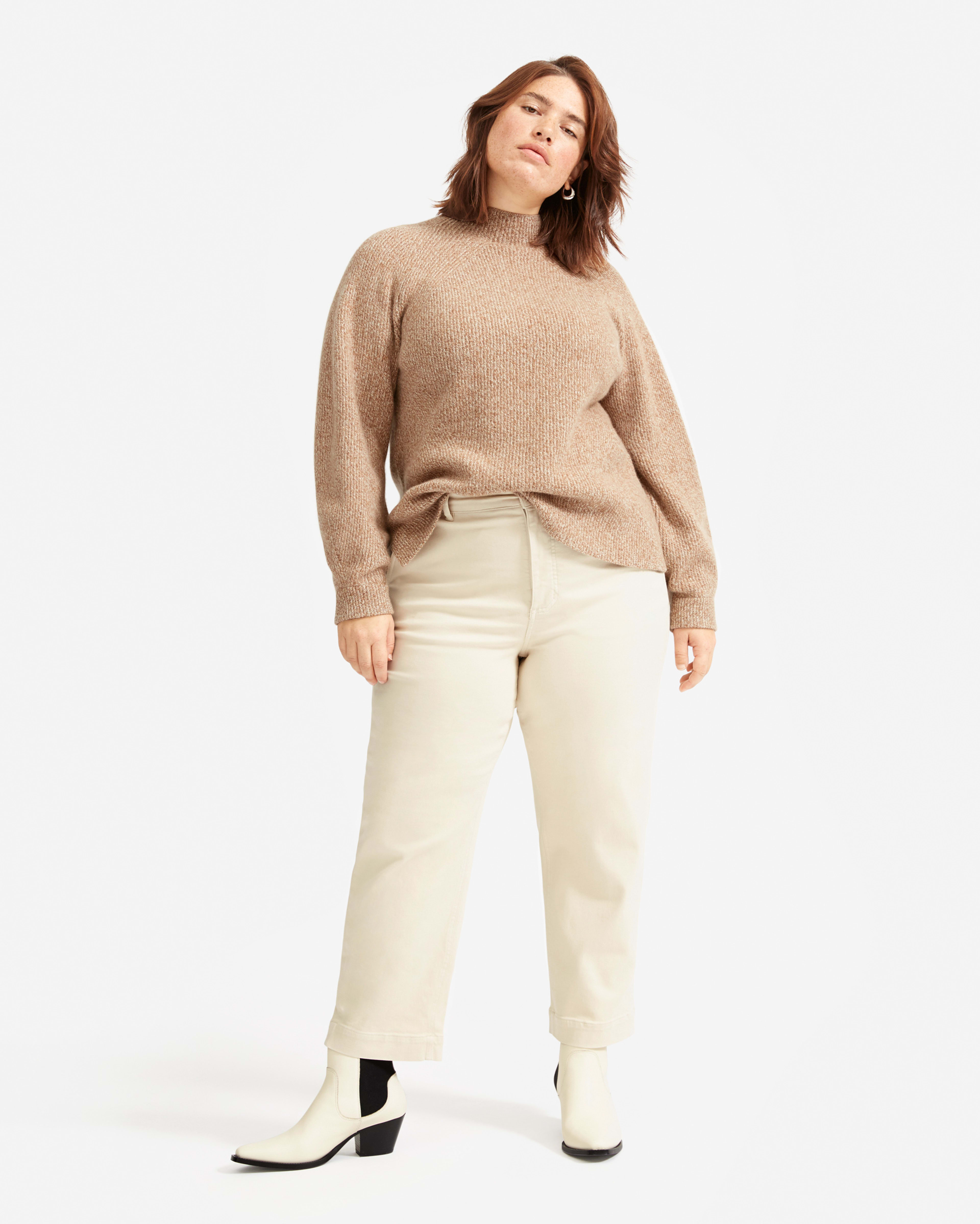 The Straight Leg Crop Sandstone Everlane