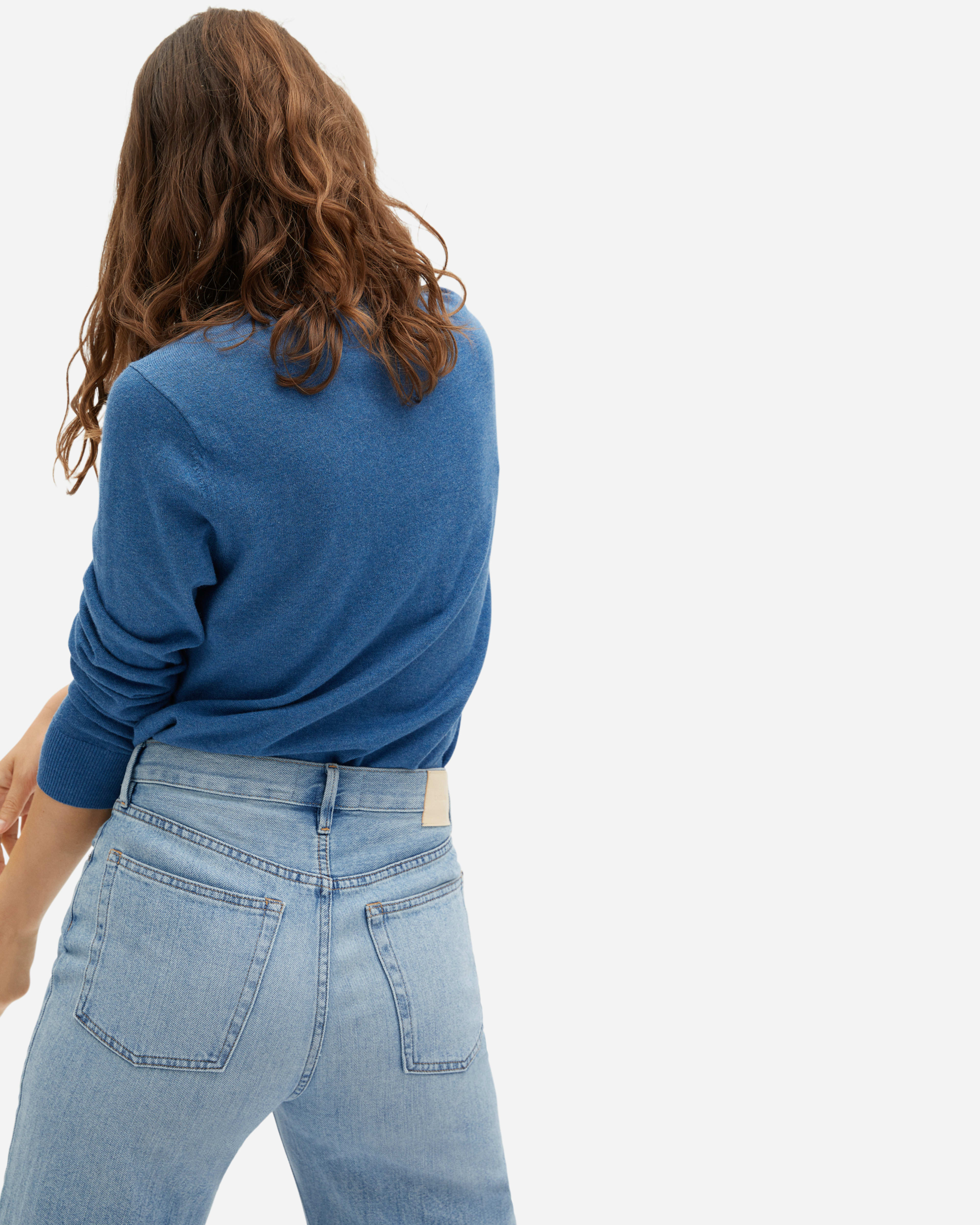 The Organic Cotton Crewneck Sweater Heathered Navy – Everlane