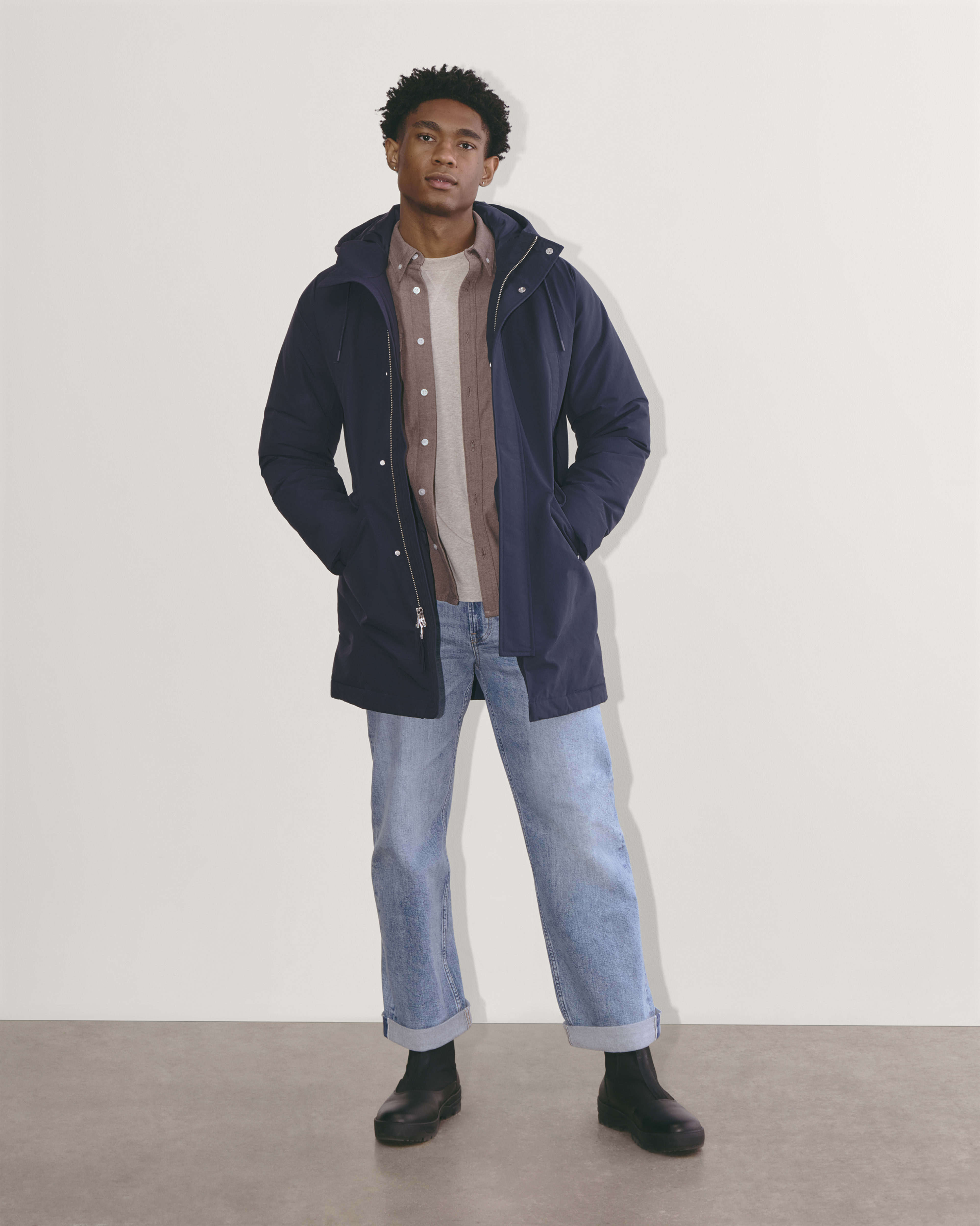 The Parka Navy Everlane