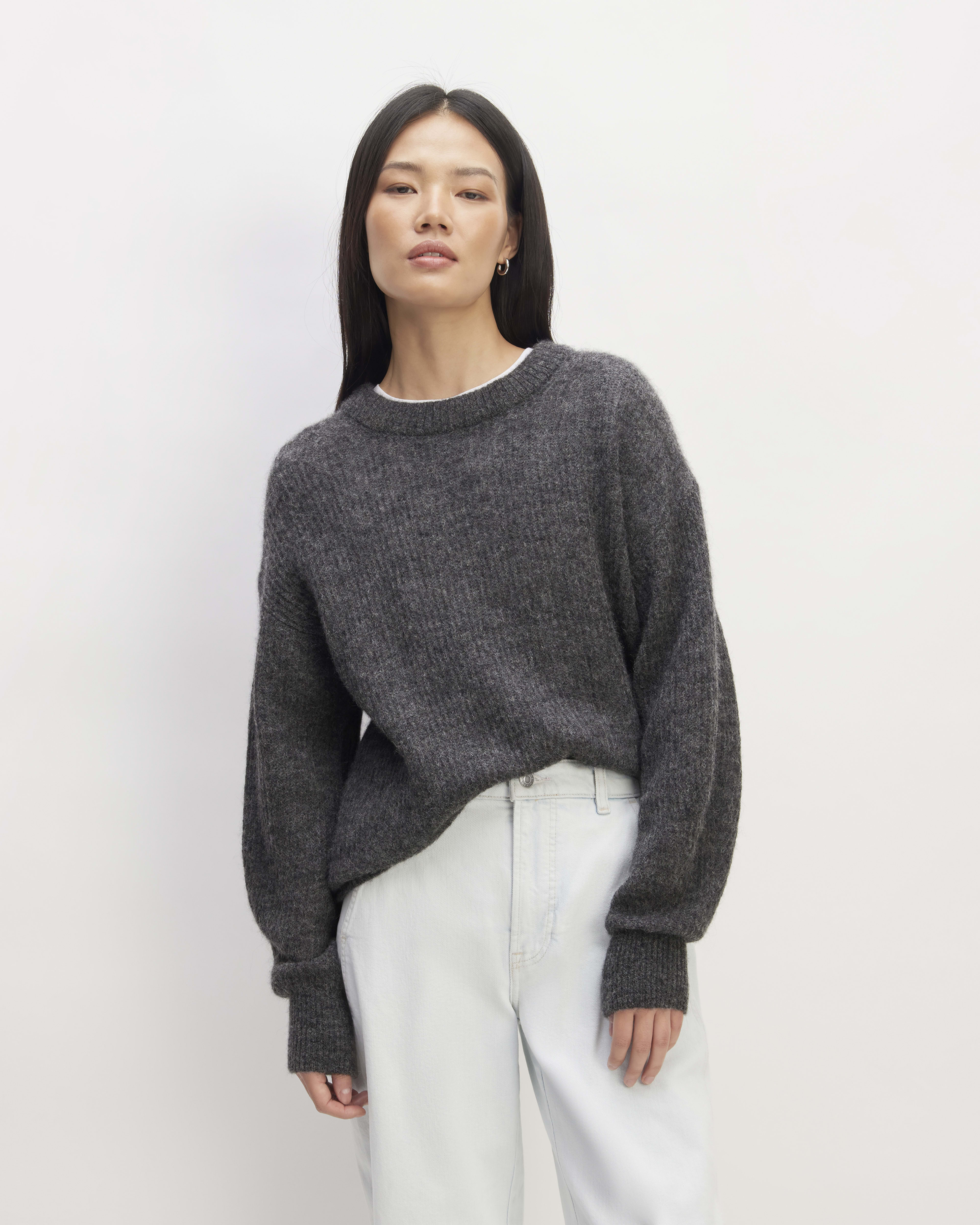 The Alpaca Crew Heather Charcoal Everlane