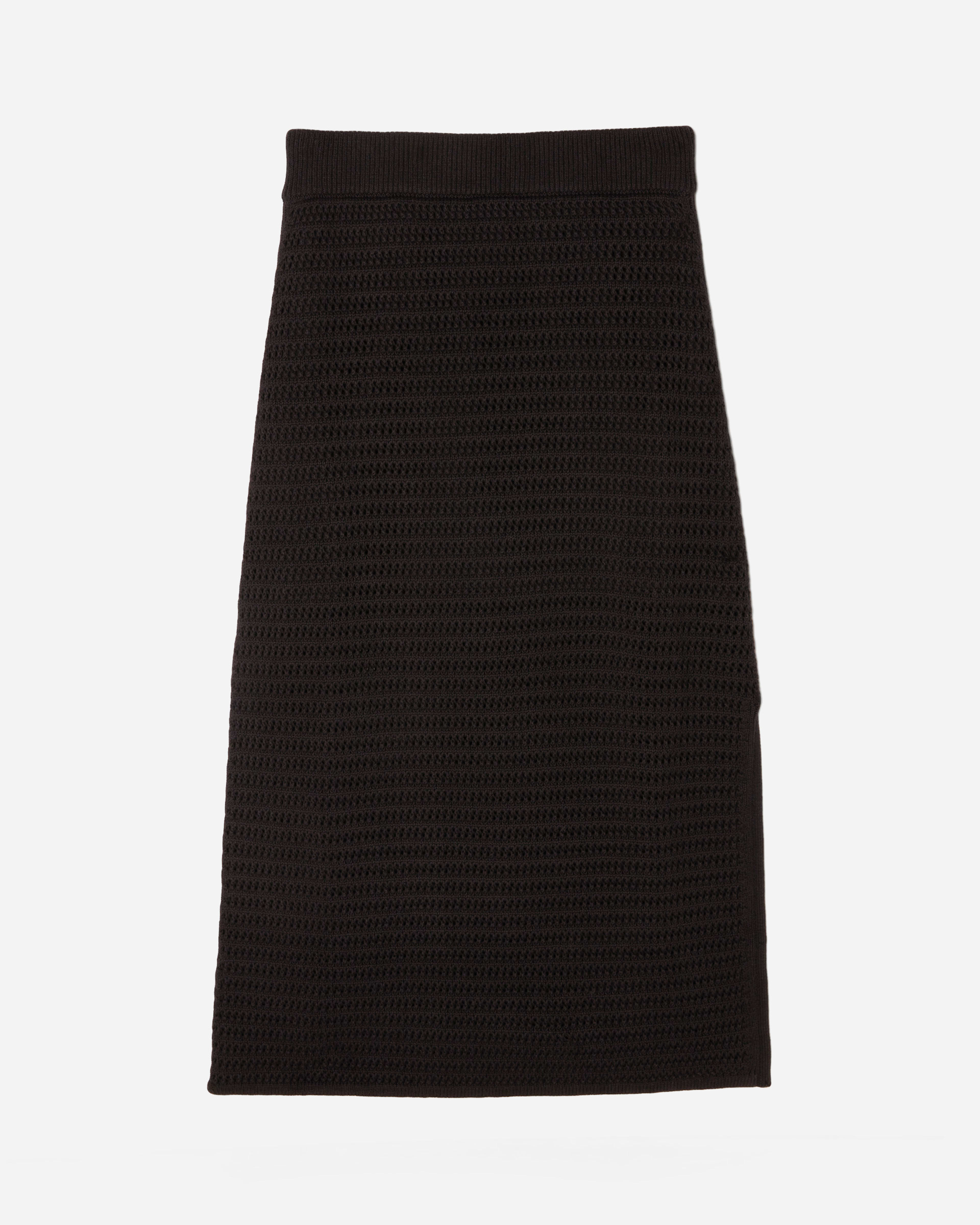 The Crochet Knit Skirt Black – Everlane