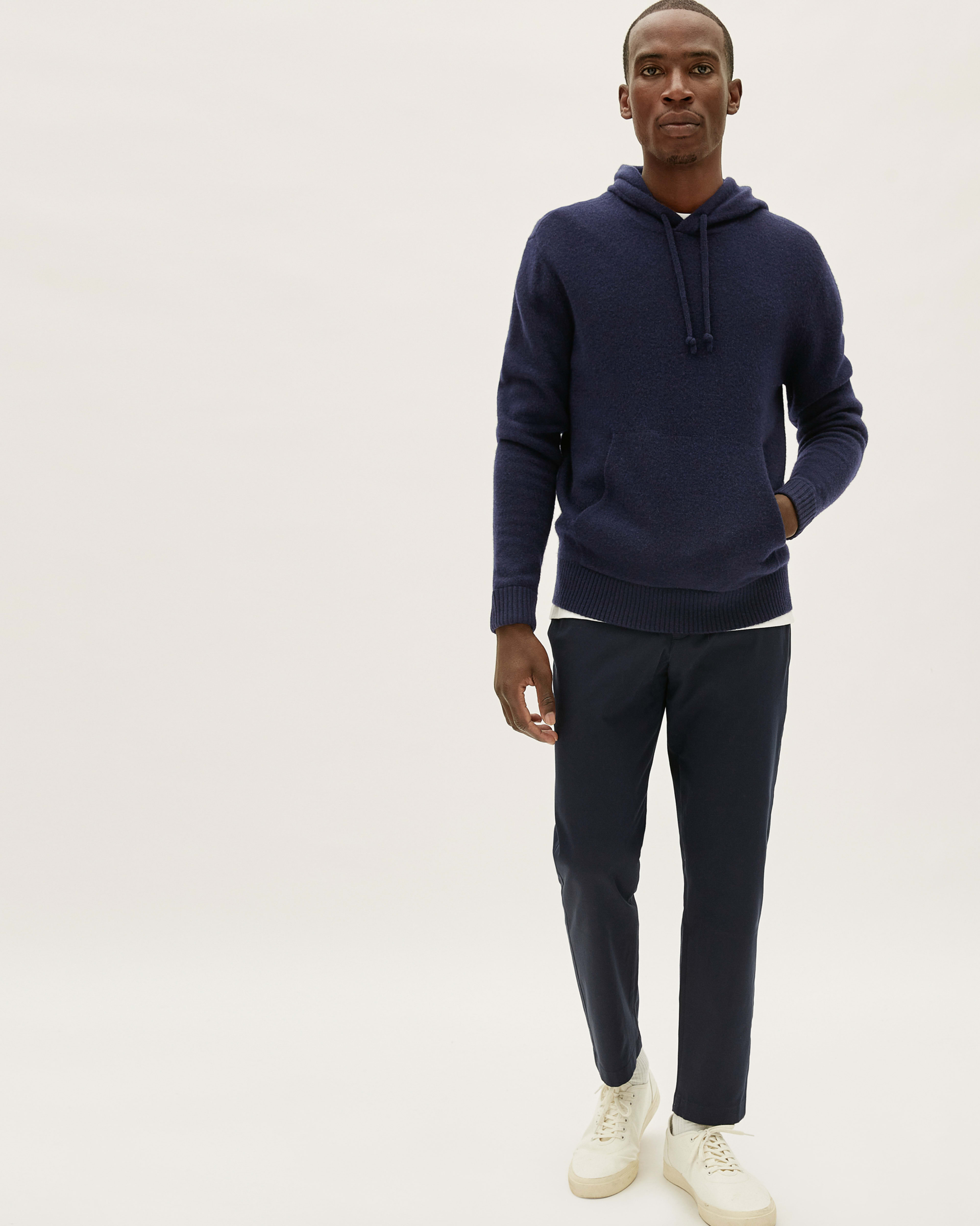 The Felted Merino Hoodie Deep Navy – Everlane