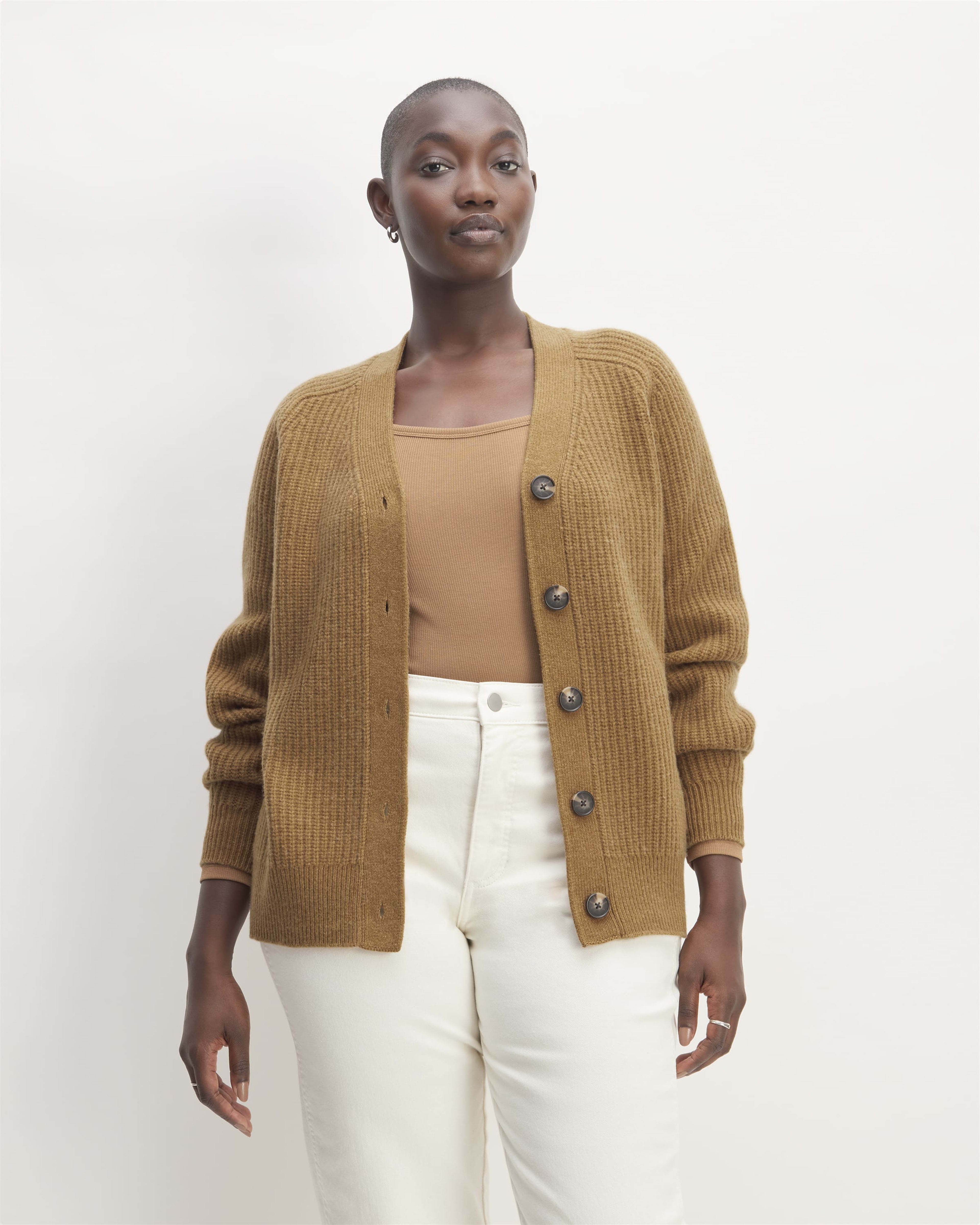 Wool button sale cardigan