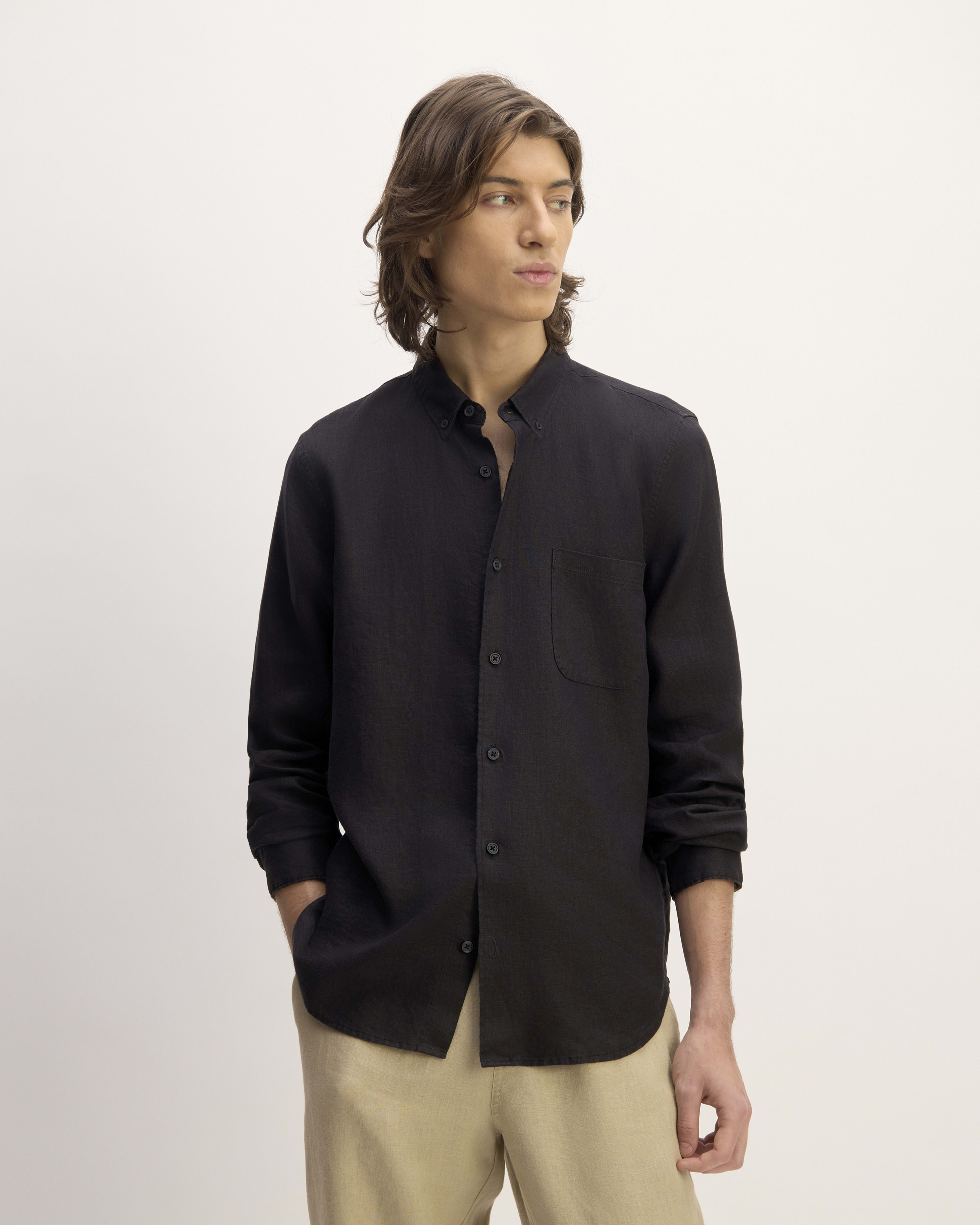 Black pique shirt hot sale