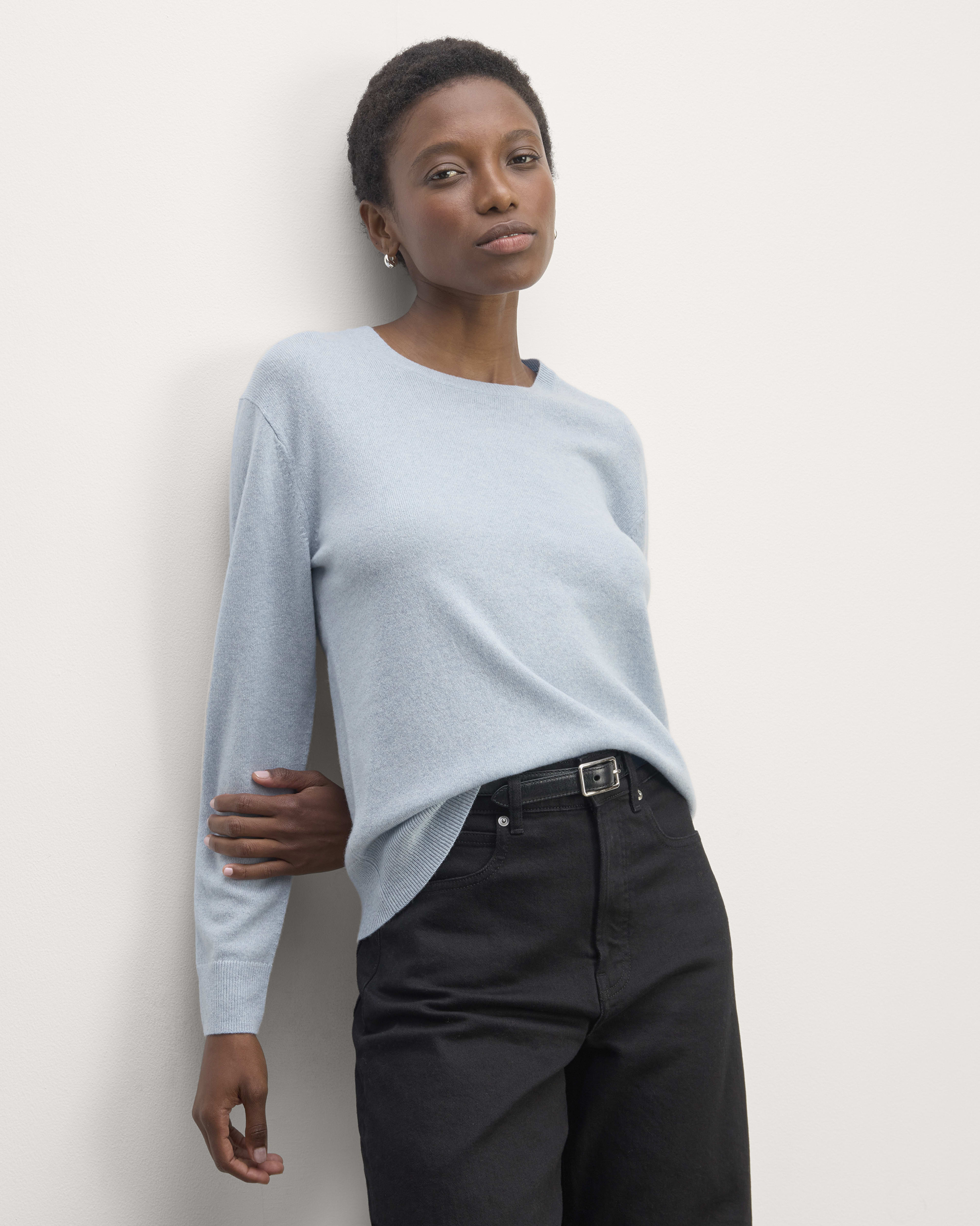 The Texture Cotton Crew Blue Shadow Everlane