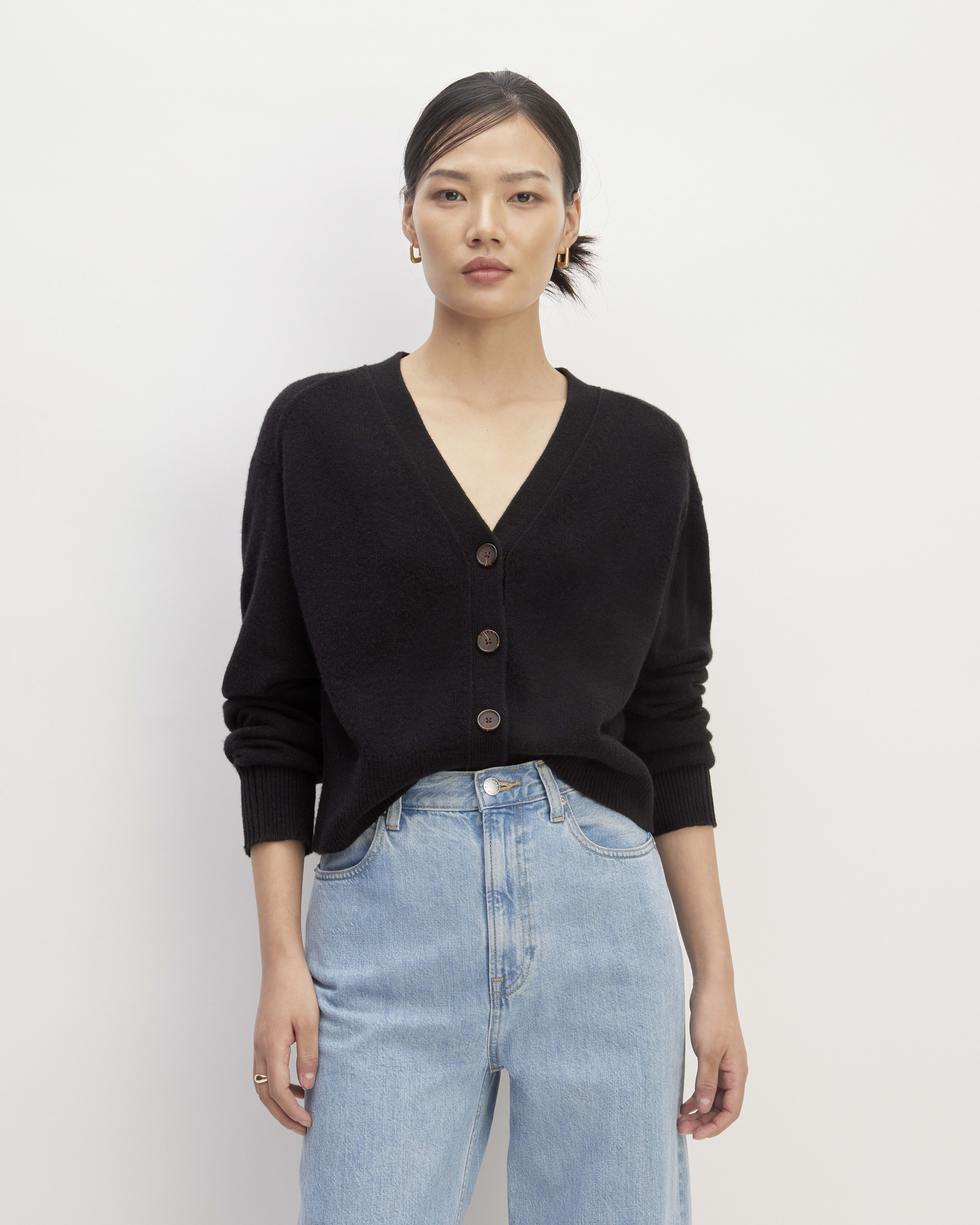Everlane black cardigan outlet