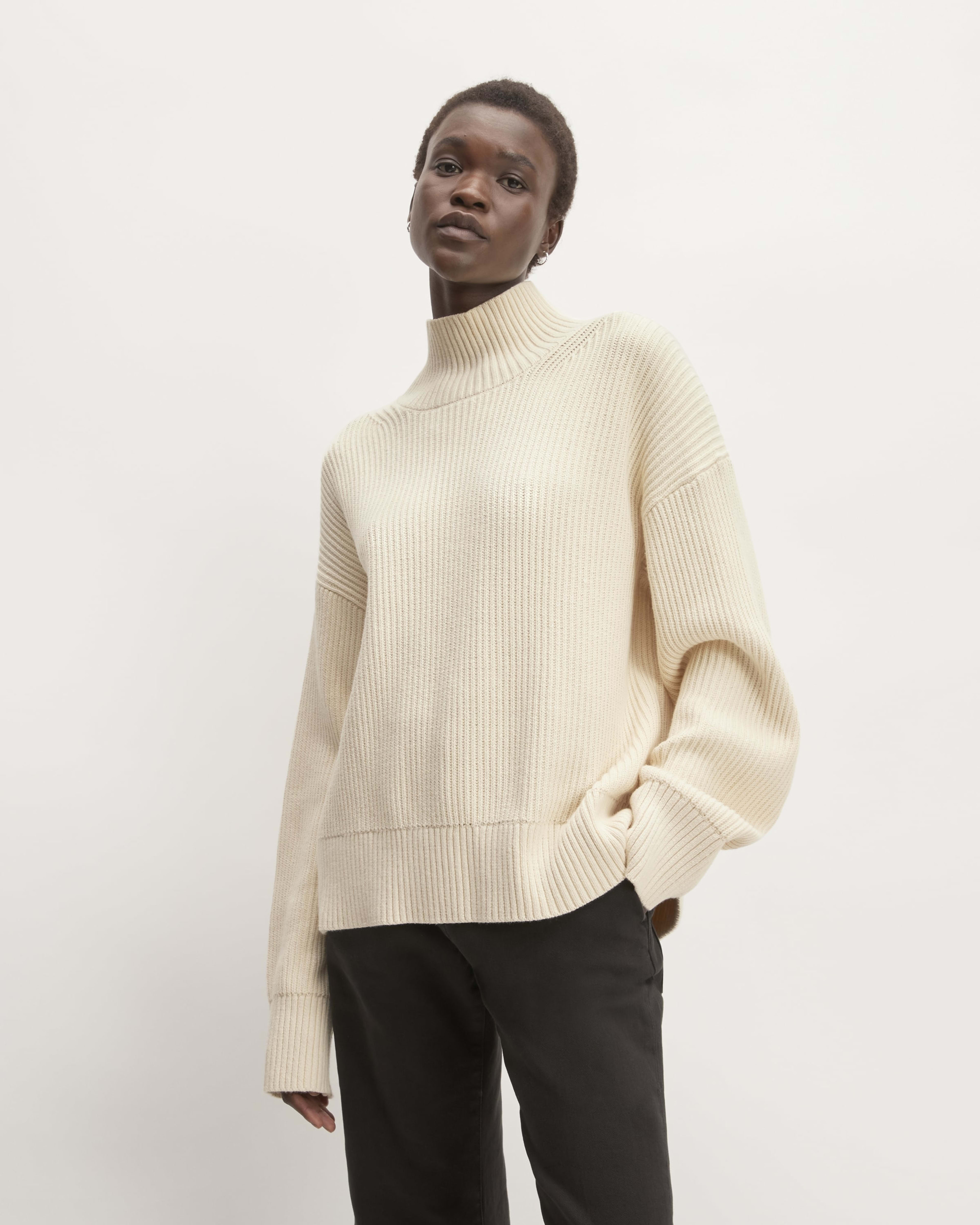 Everlane cotton mockneck clearance crop