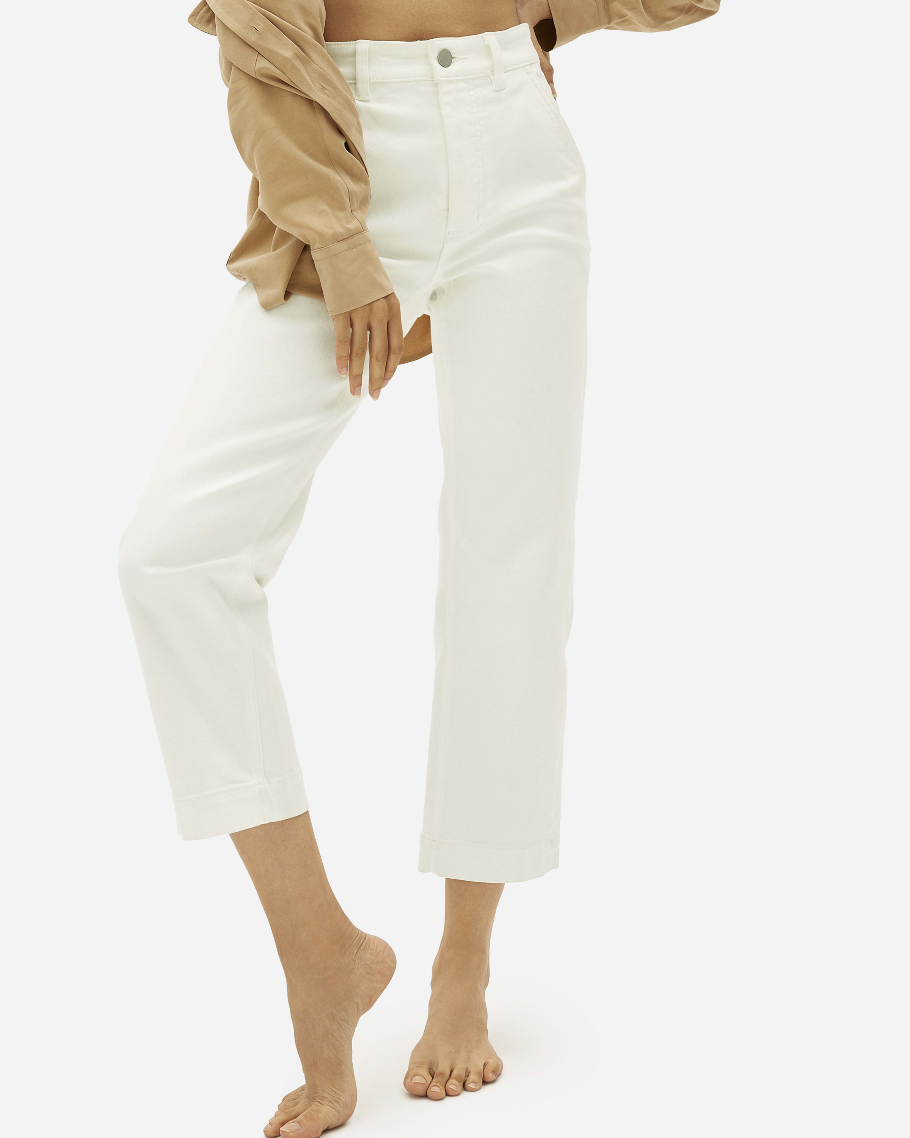 Everlane Straight Leg Crop Pants vs Wide Leg Crop Pants vs Organic