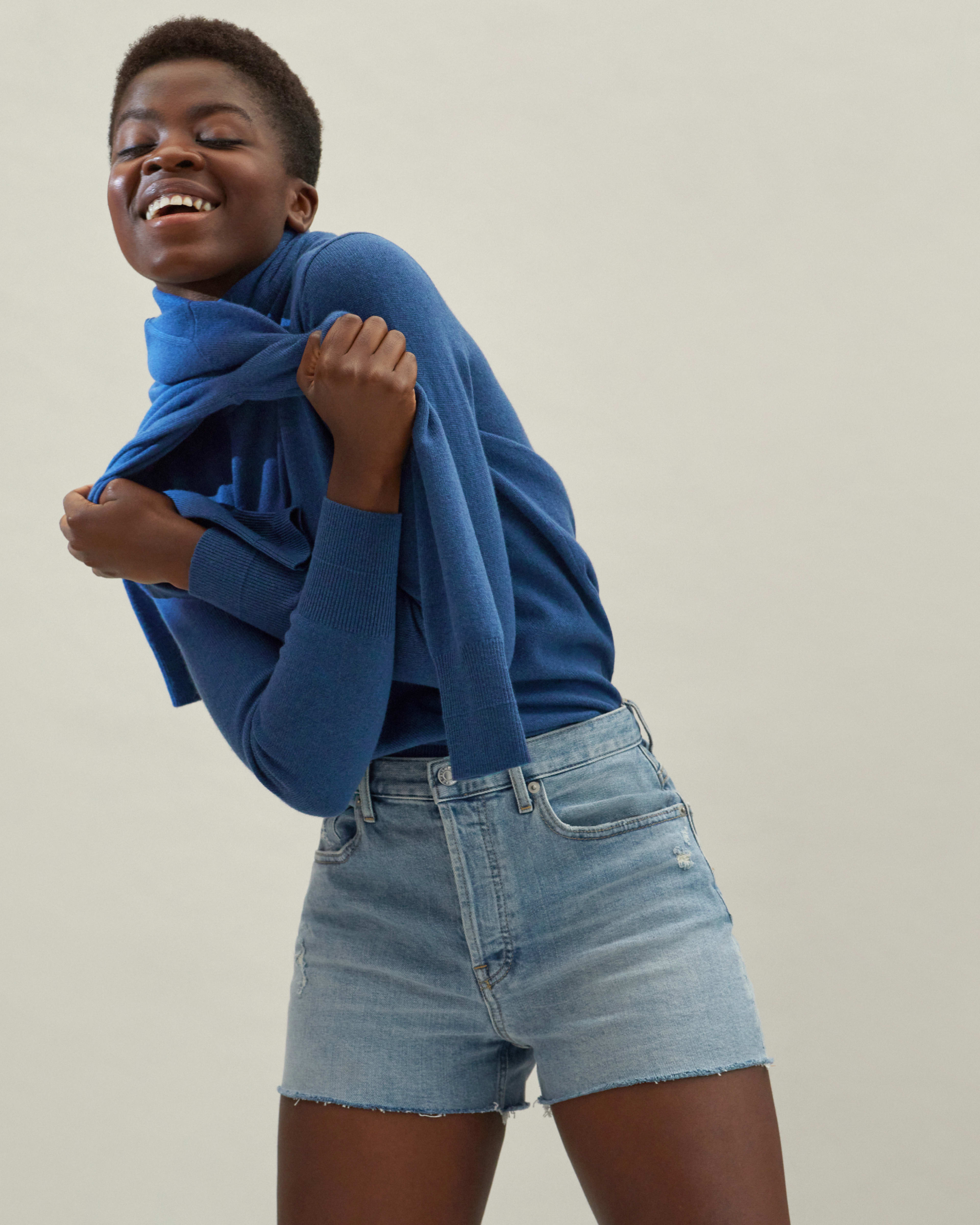 The Organic Cotton Crewneck Sweater Heathered Navy – Everlane