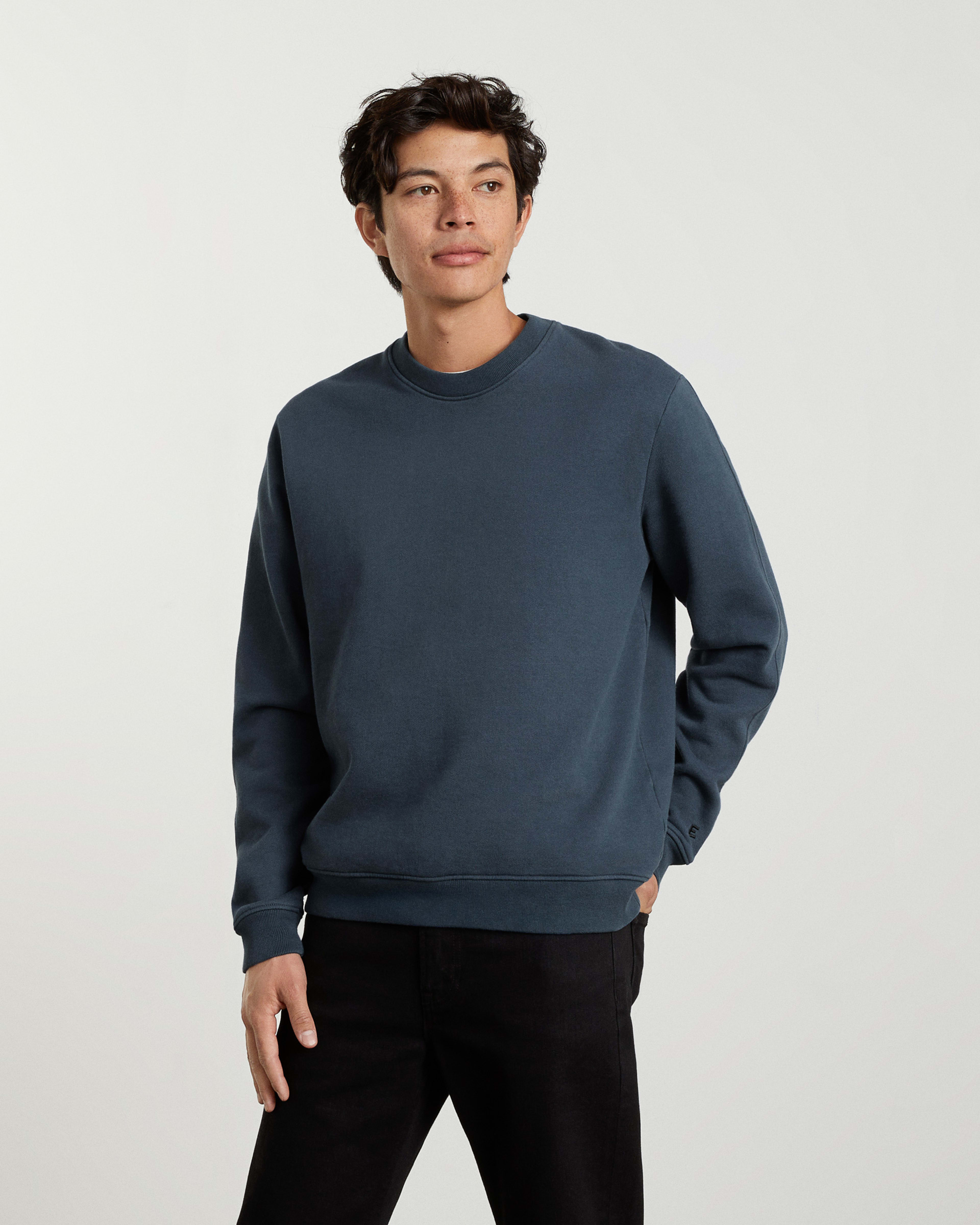 Scholar Crew Neck Sweater - Bluestone - Bluestone / M