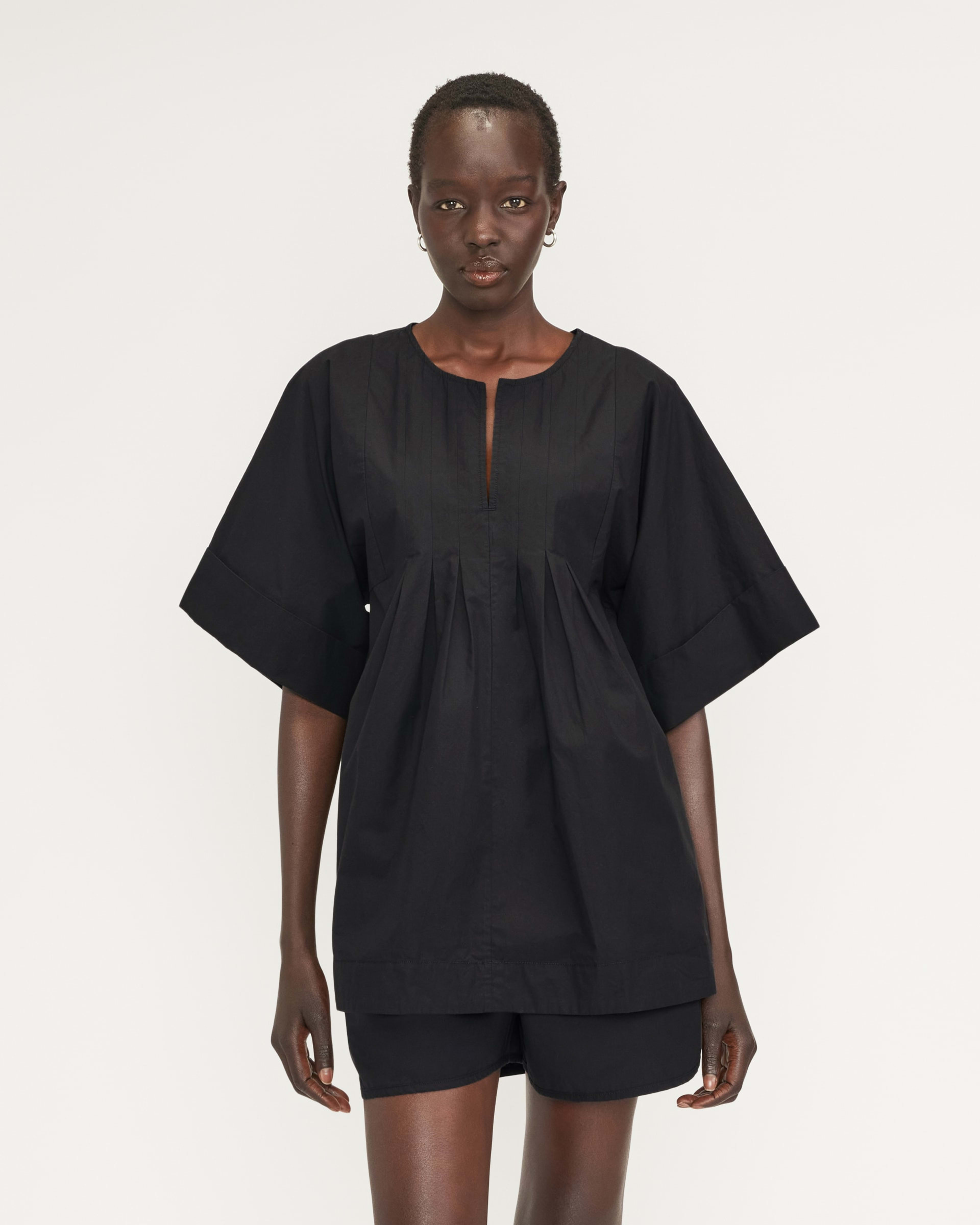The Poplin Tunic Black – Everlane