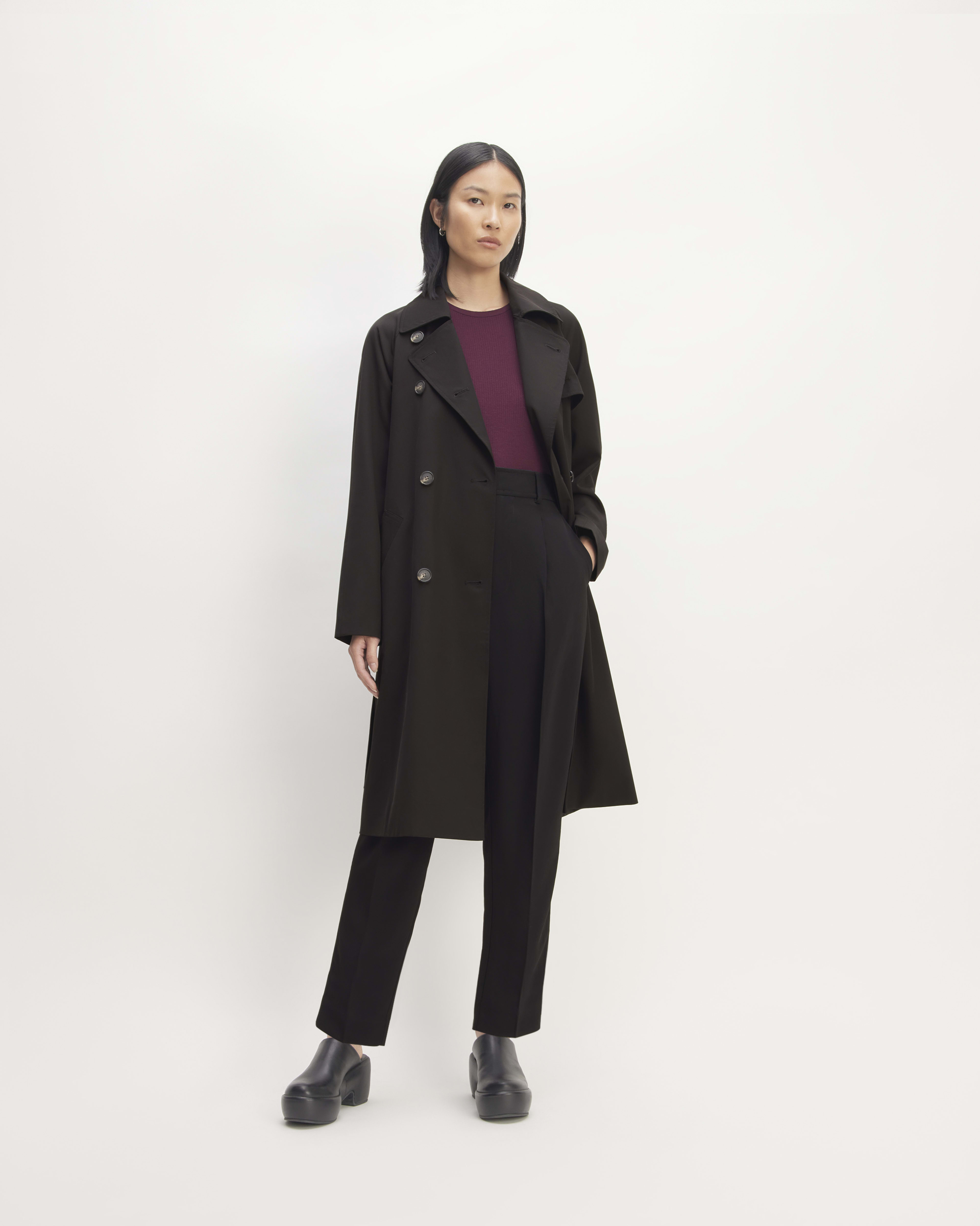 Everlane mac coat olive cheap