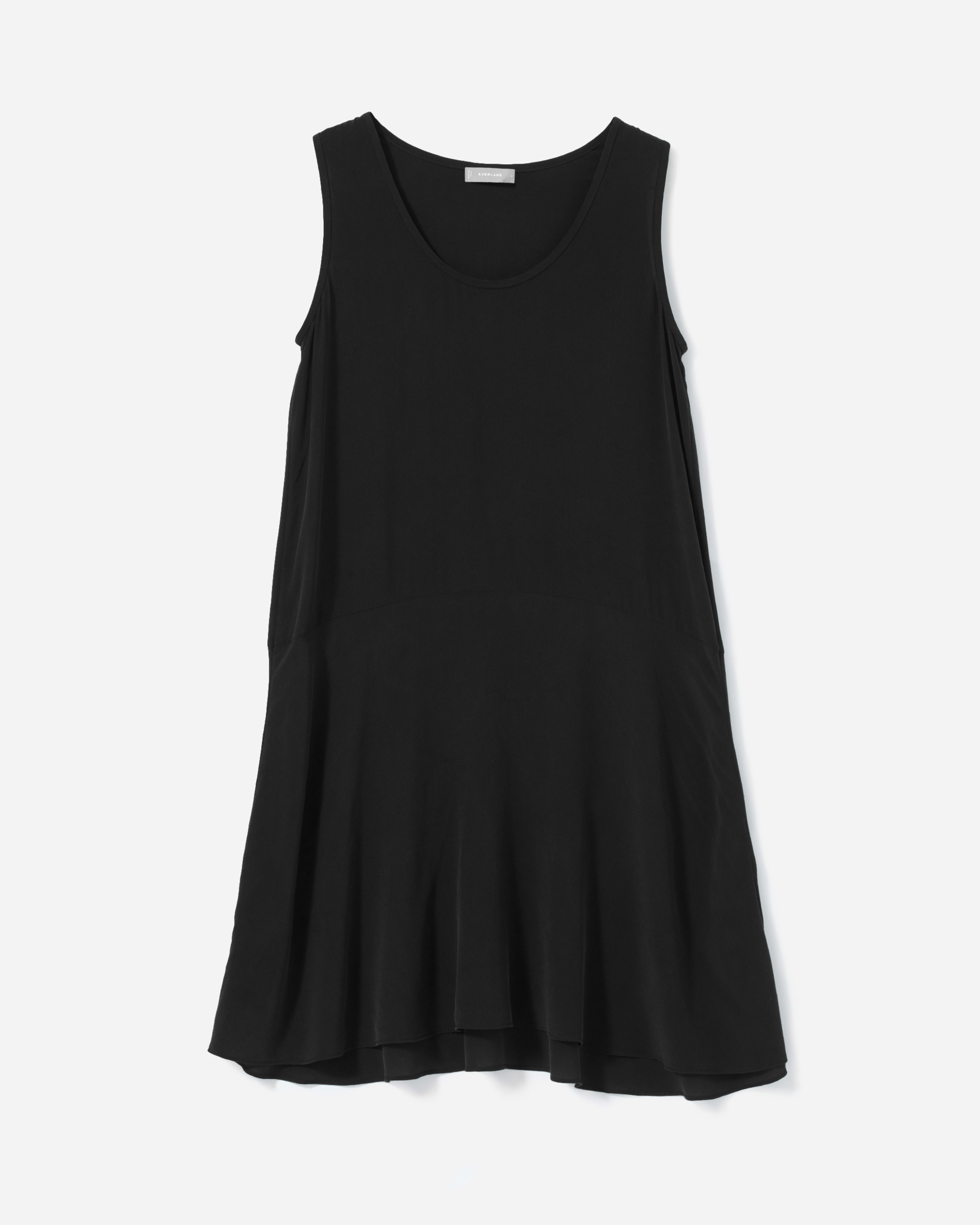 The Clean Silk Sleeveless Dress Black – Everlane
