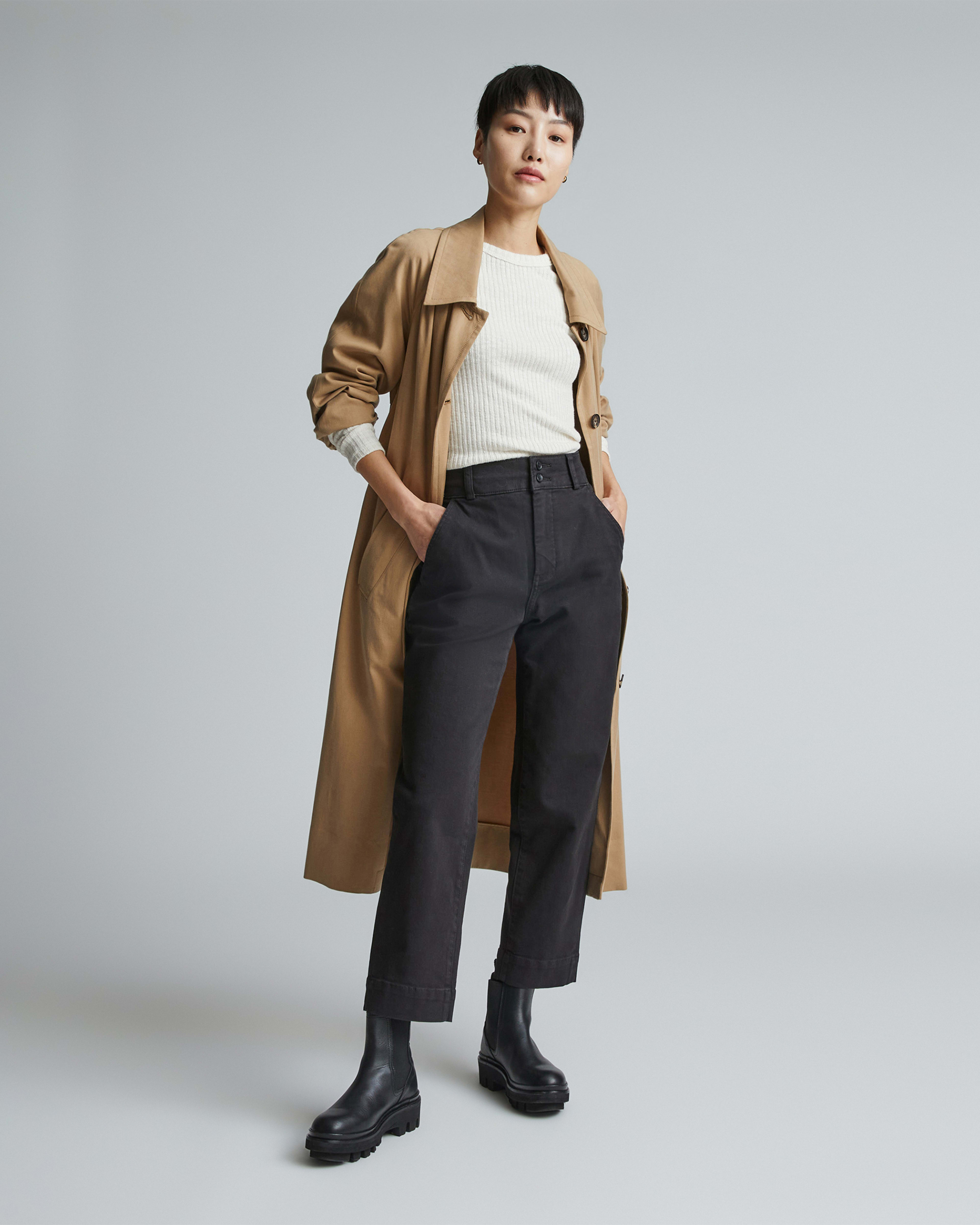 The Organic Straight-Leg Pant Black – Everlane