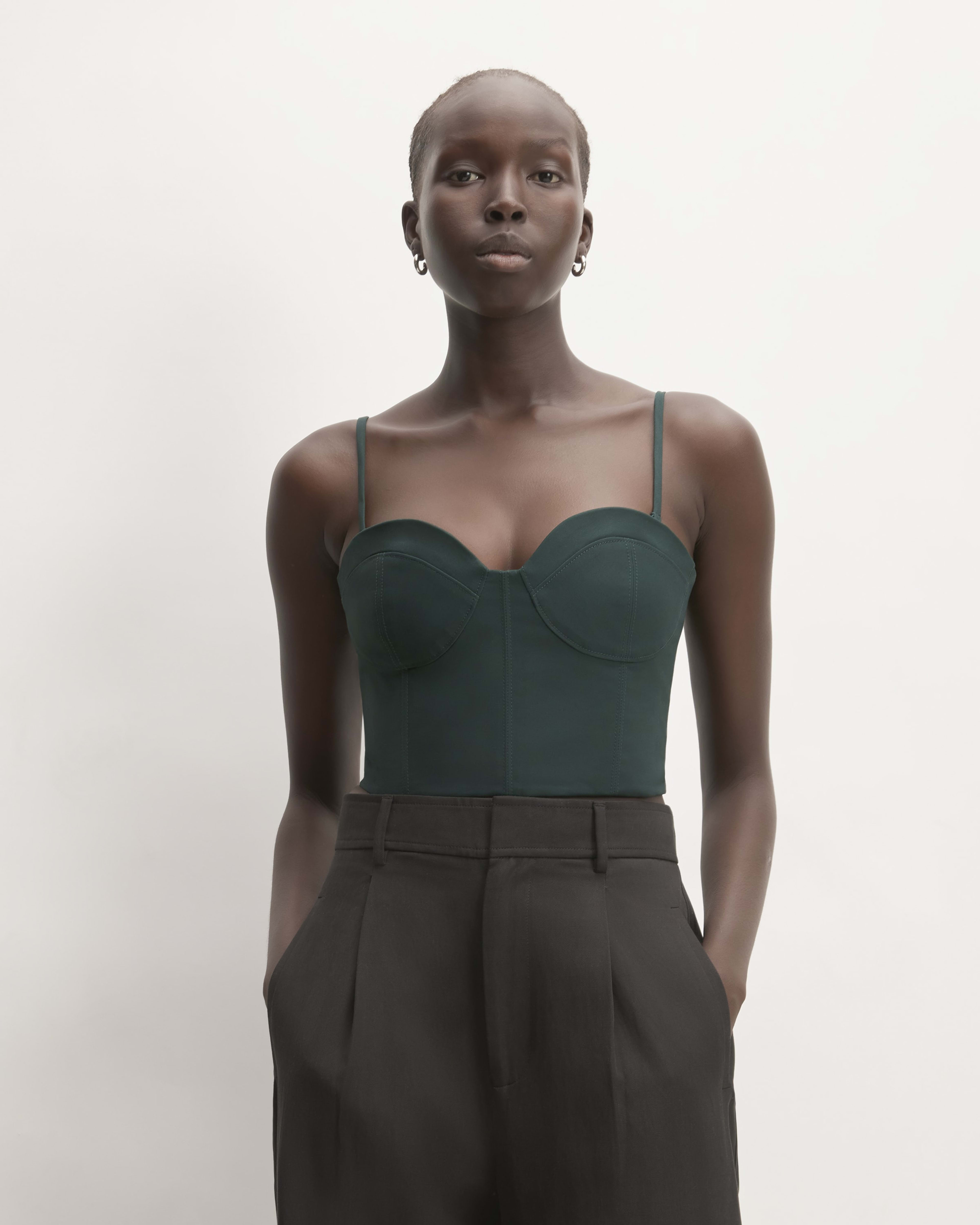 The Structured Cotton Bustier Scarab Everlane