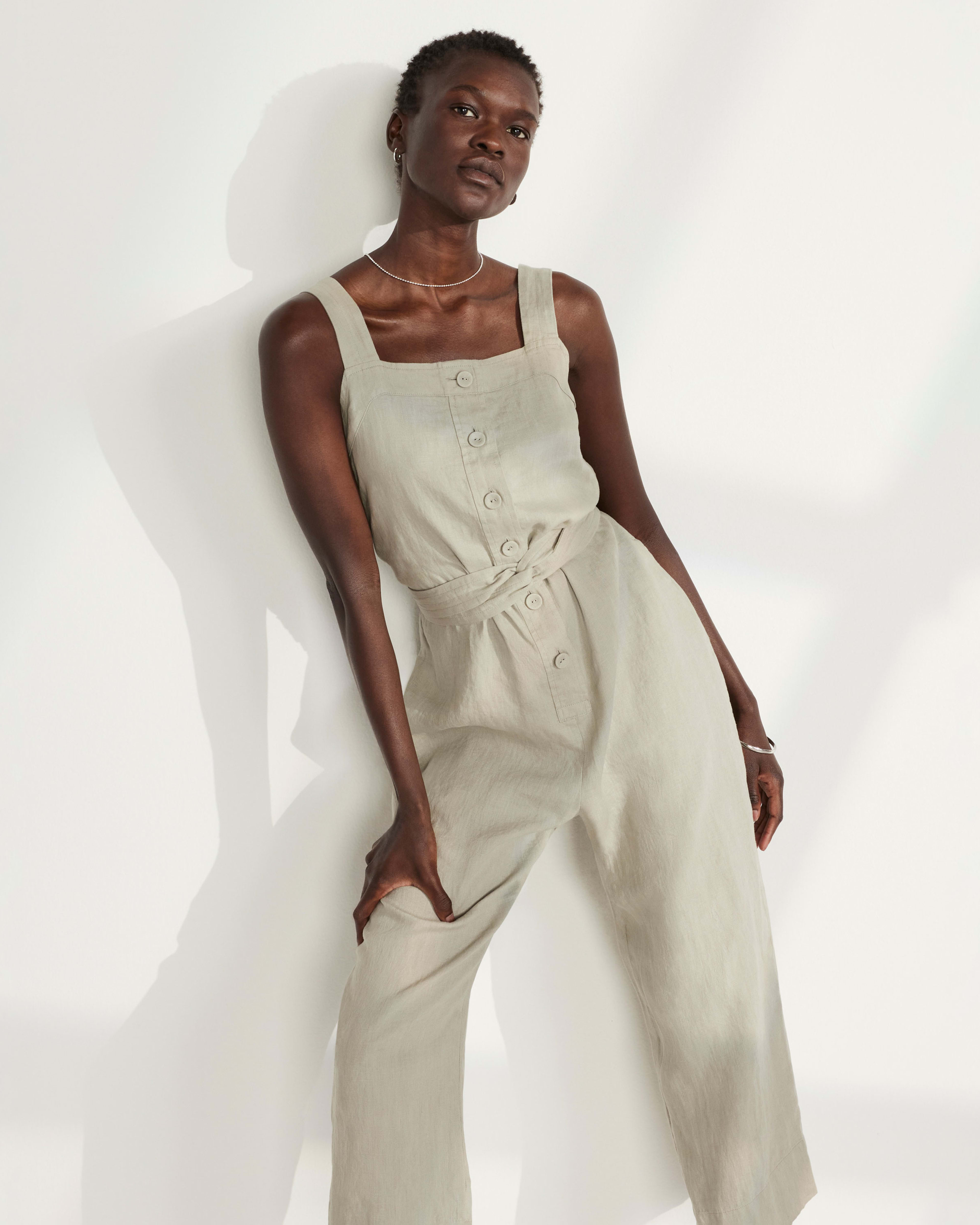 Everlane linen discount jumpsuit review
