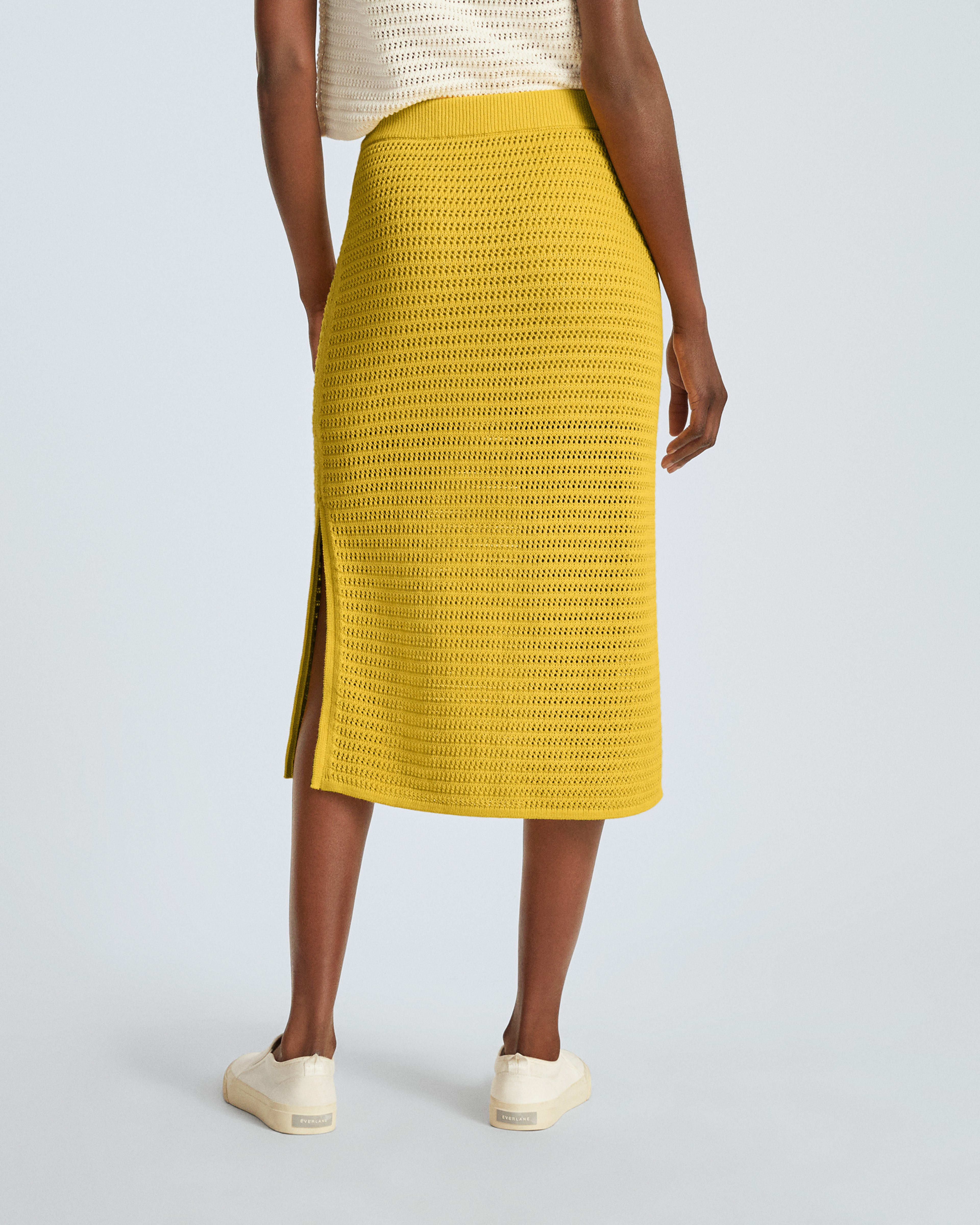 The Crochet Knit Skirt Super Lemon Everlane