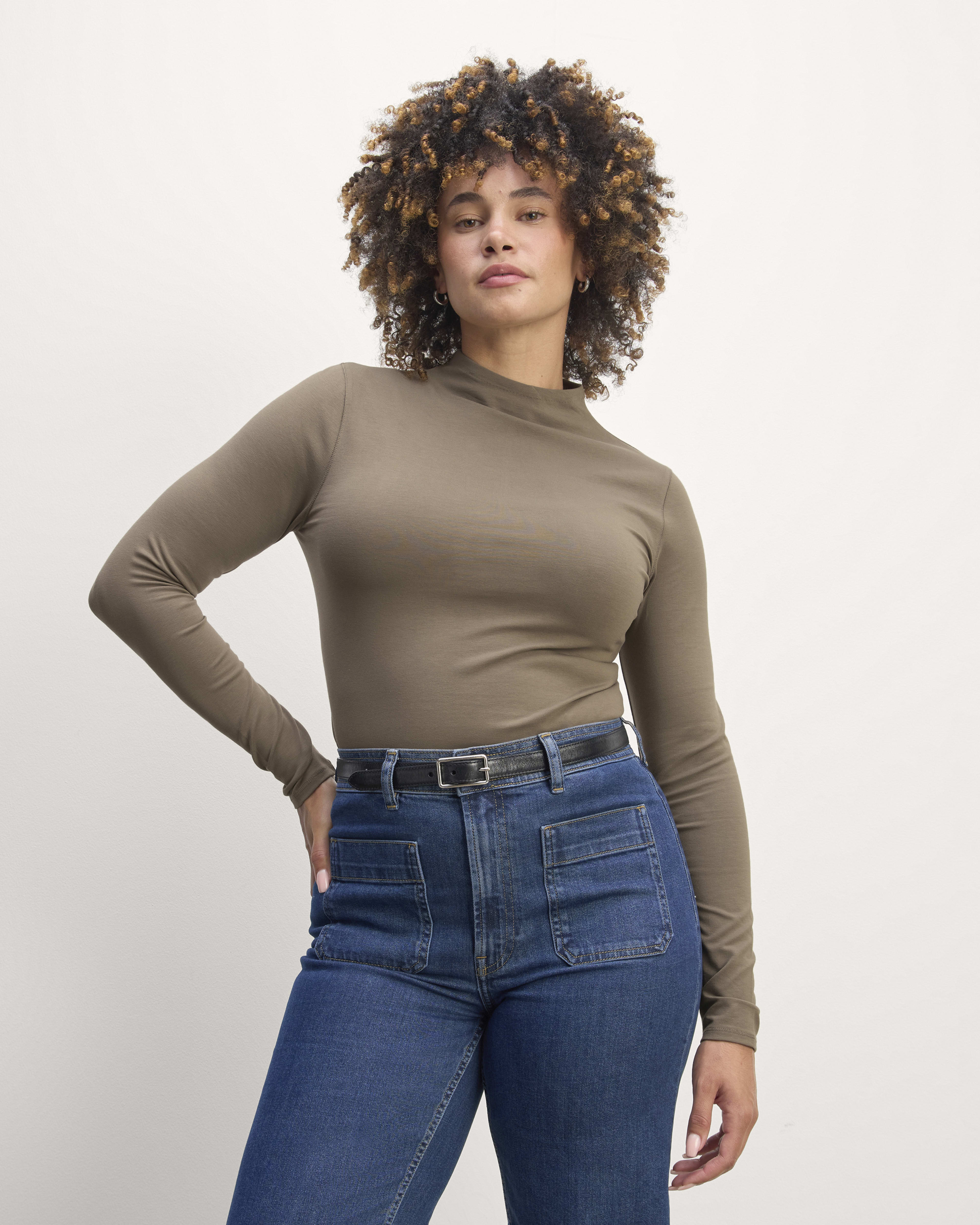 The ReNew Fleece Oversized Half Zip Kalamata Everlane
