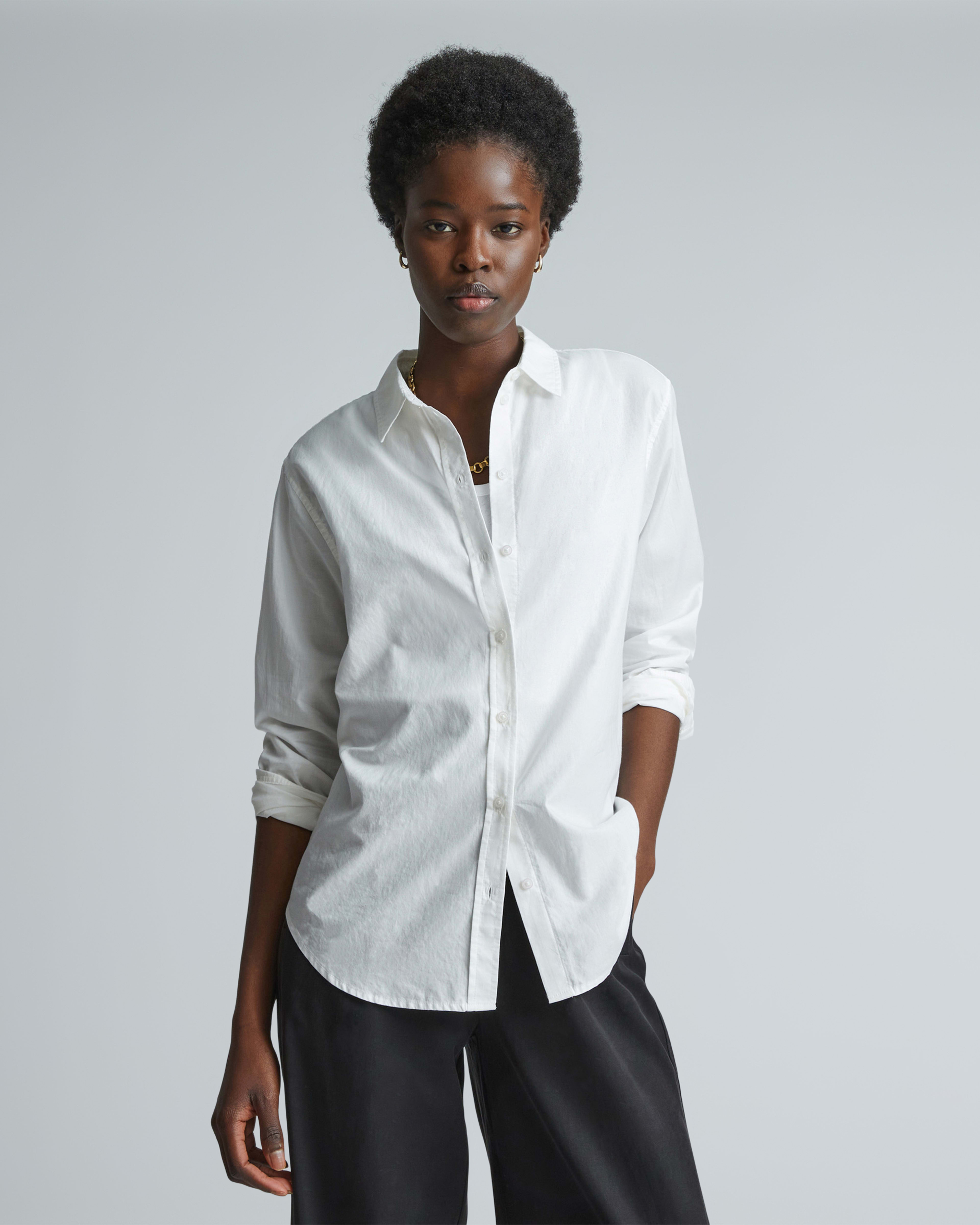 Relaxed Fit Cotton Silk Shirt