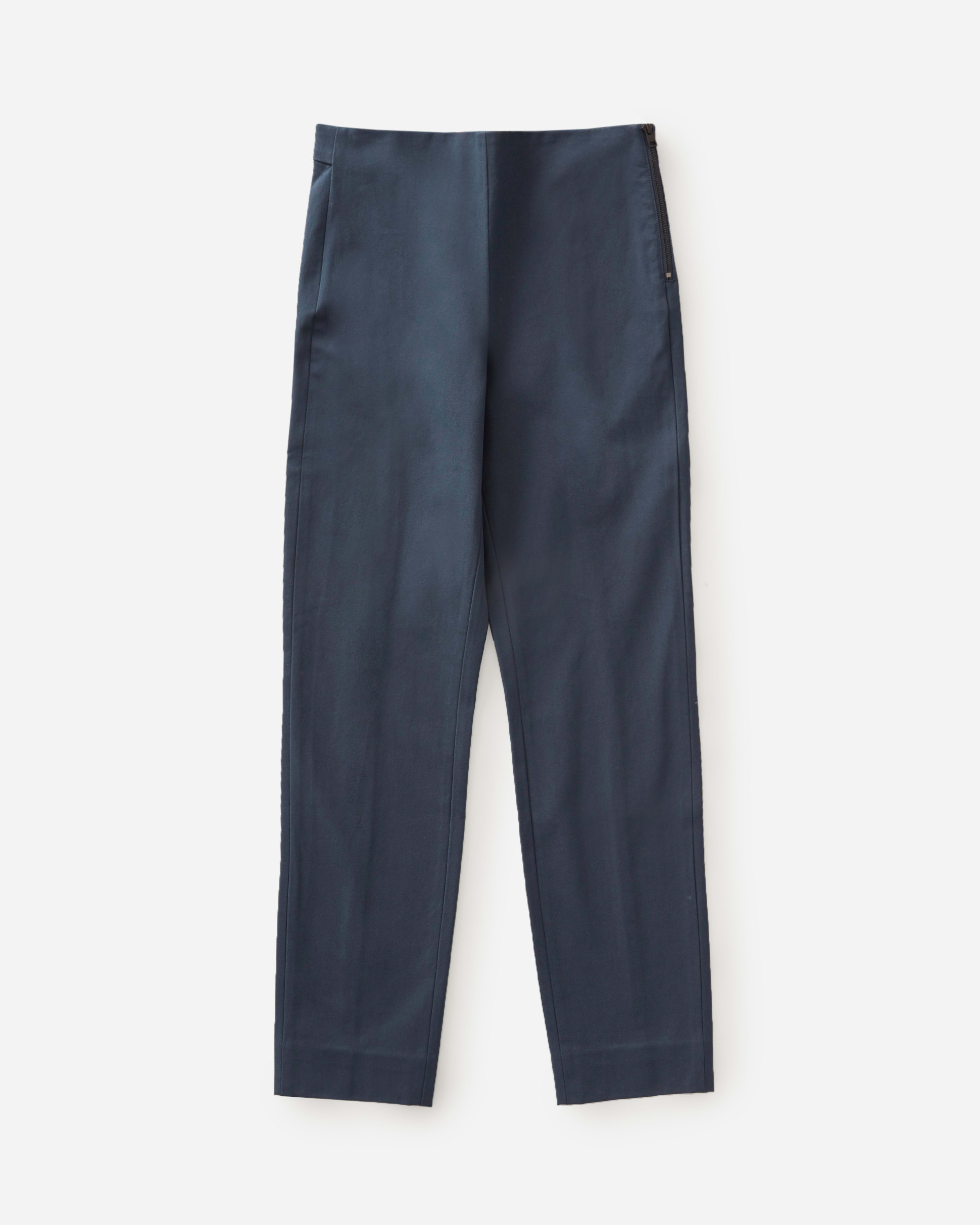 The Side-Zip Stretch Cotton Pant Navy – Everlane