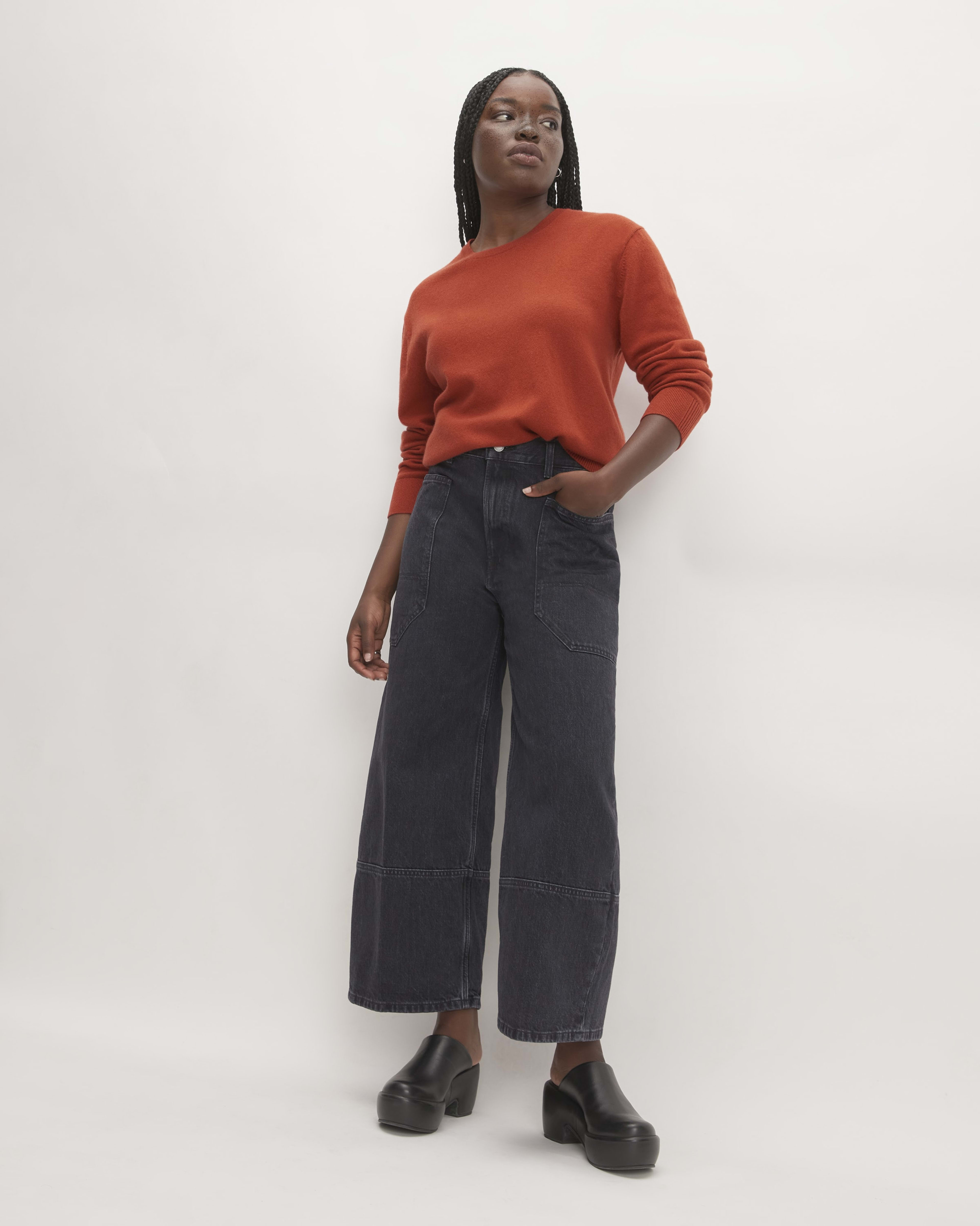 The Cashmere Classic Crew Sweater Rusted Red – Everlane