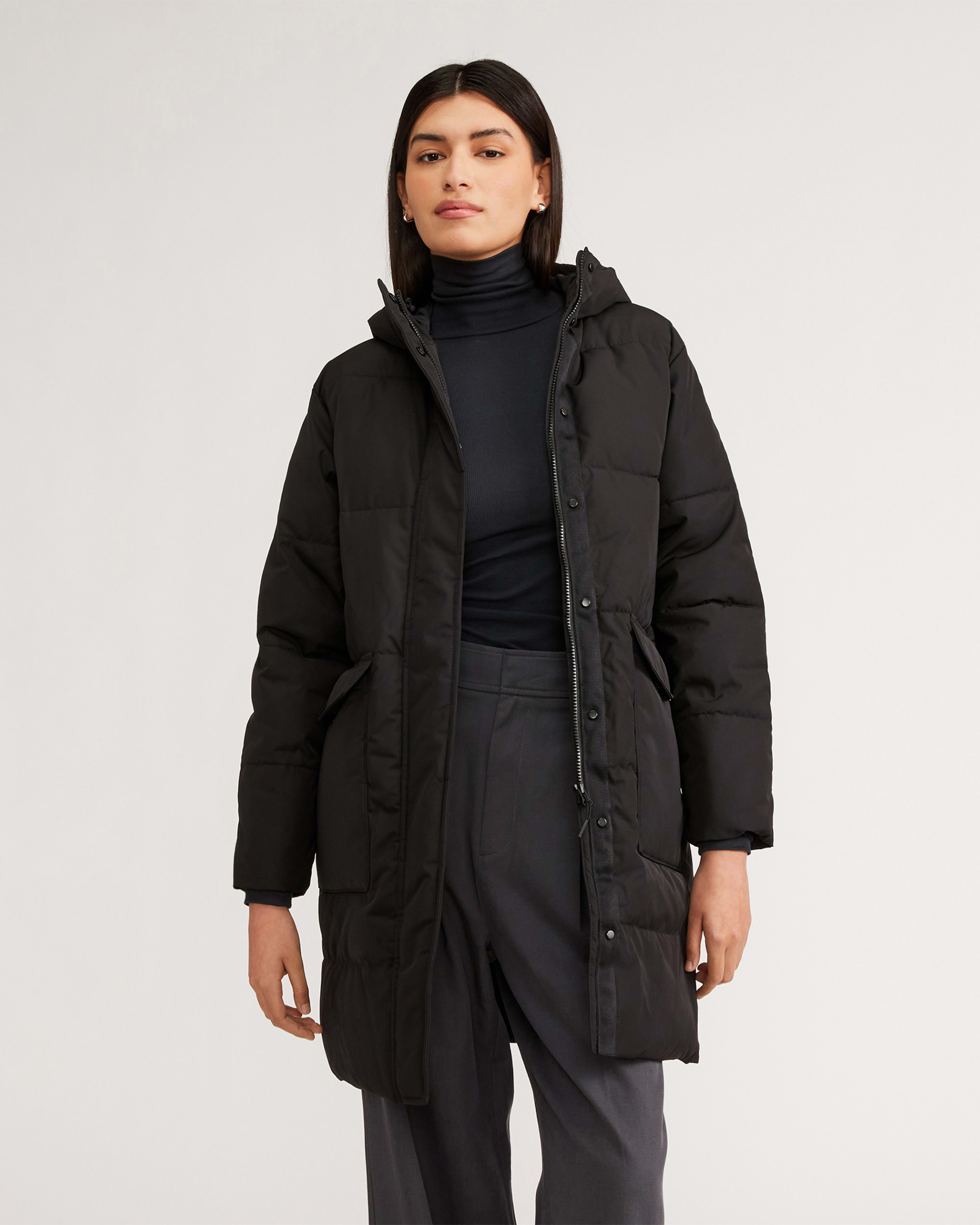 Everlane Renew Puffer. — Chestnut. Small.