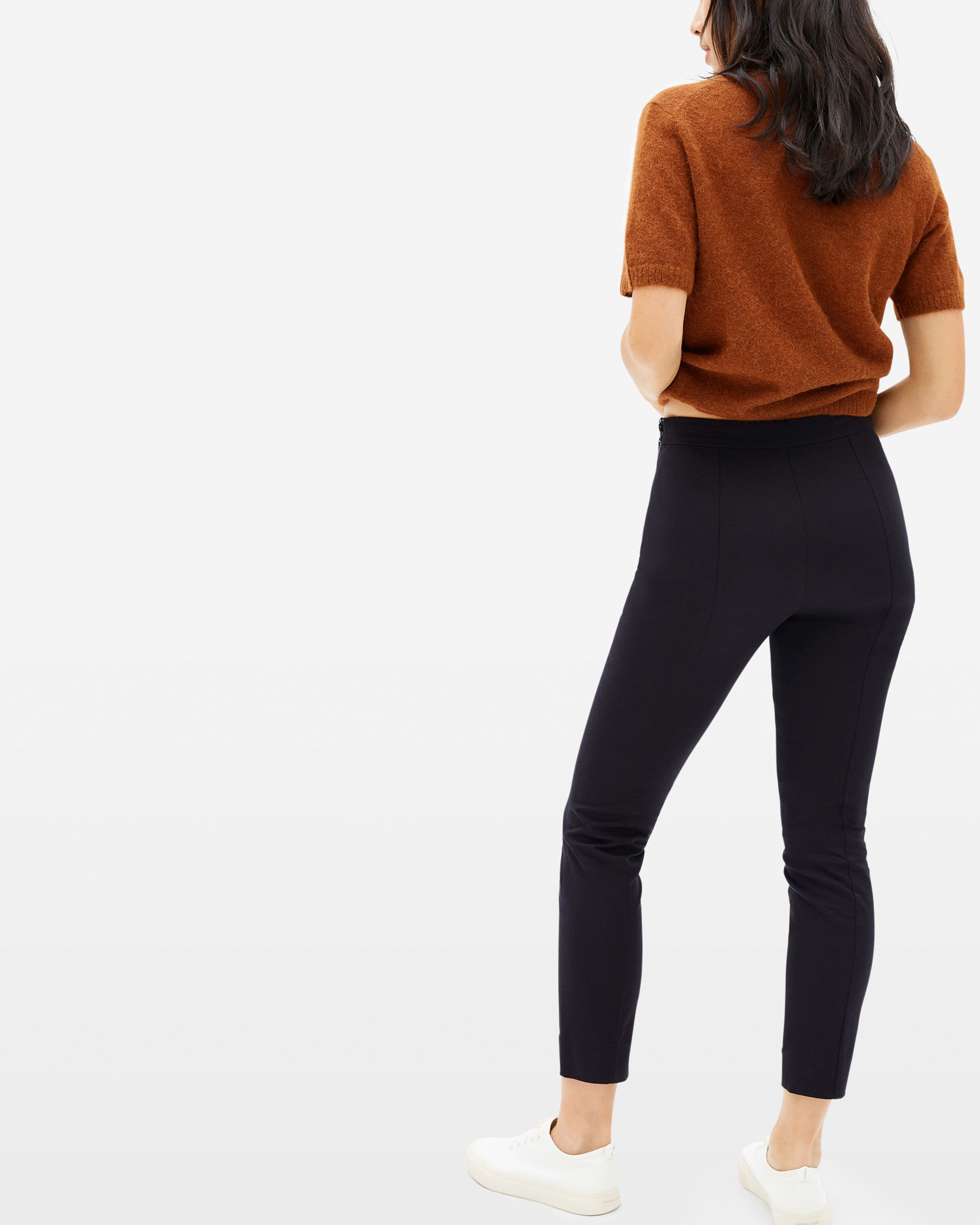 The Side-Zip Stretch Cotton Pant Black – Everlane