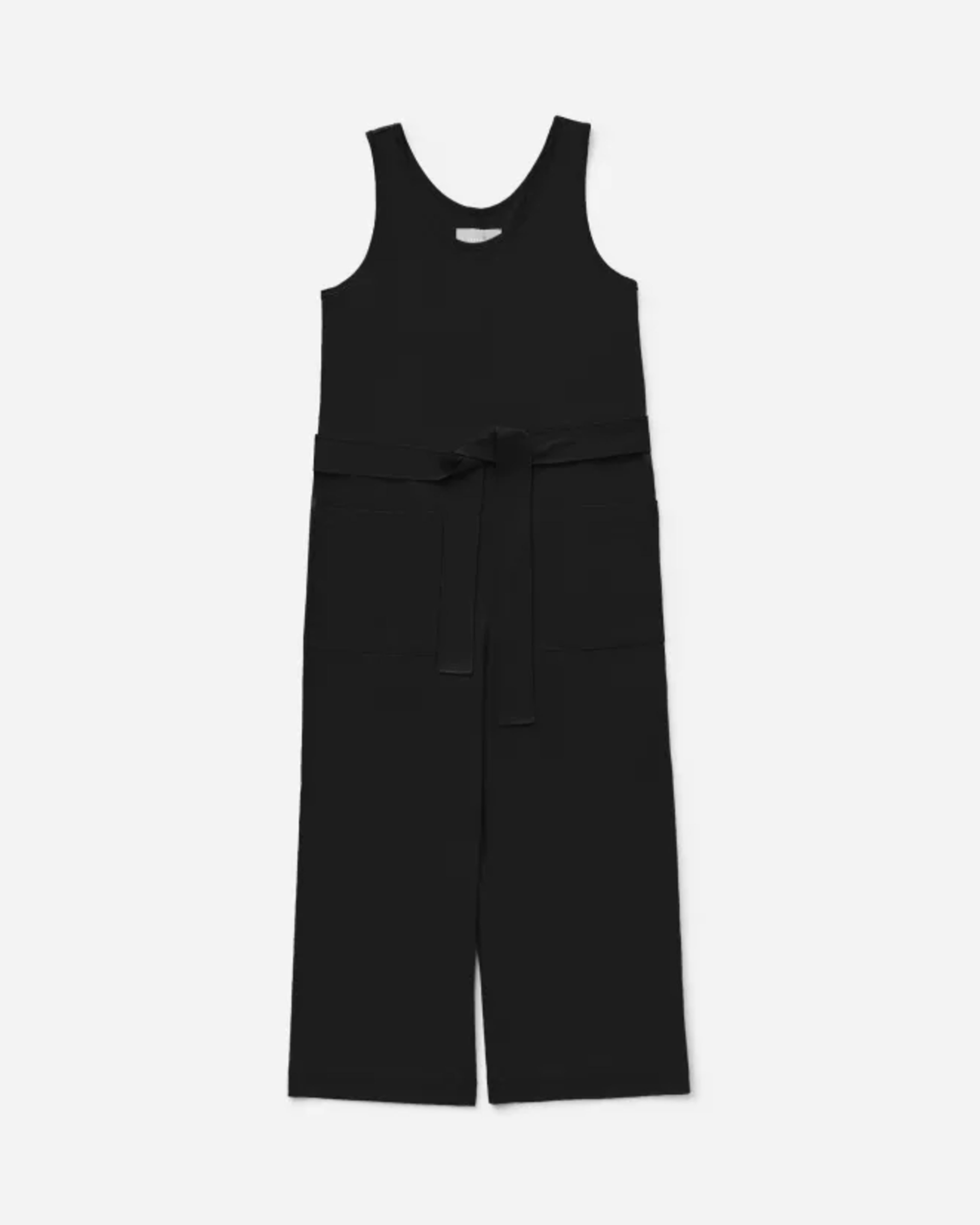 The Luxe Cotton Jumpsuit Black Everlane