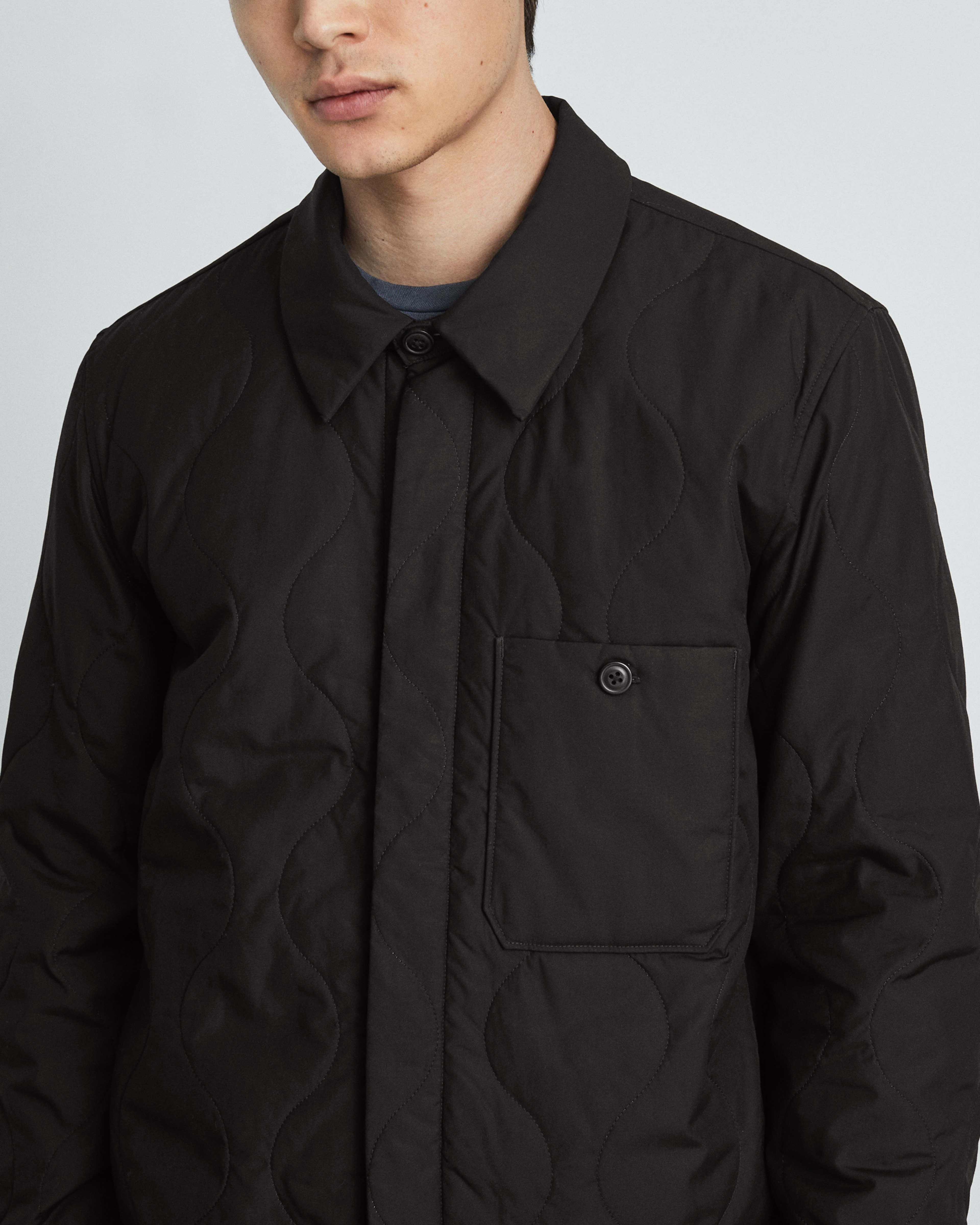 The ReNew Quilted Liner Jacket Black Everlane