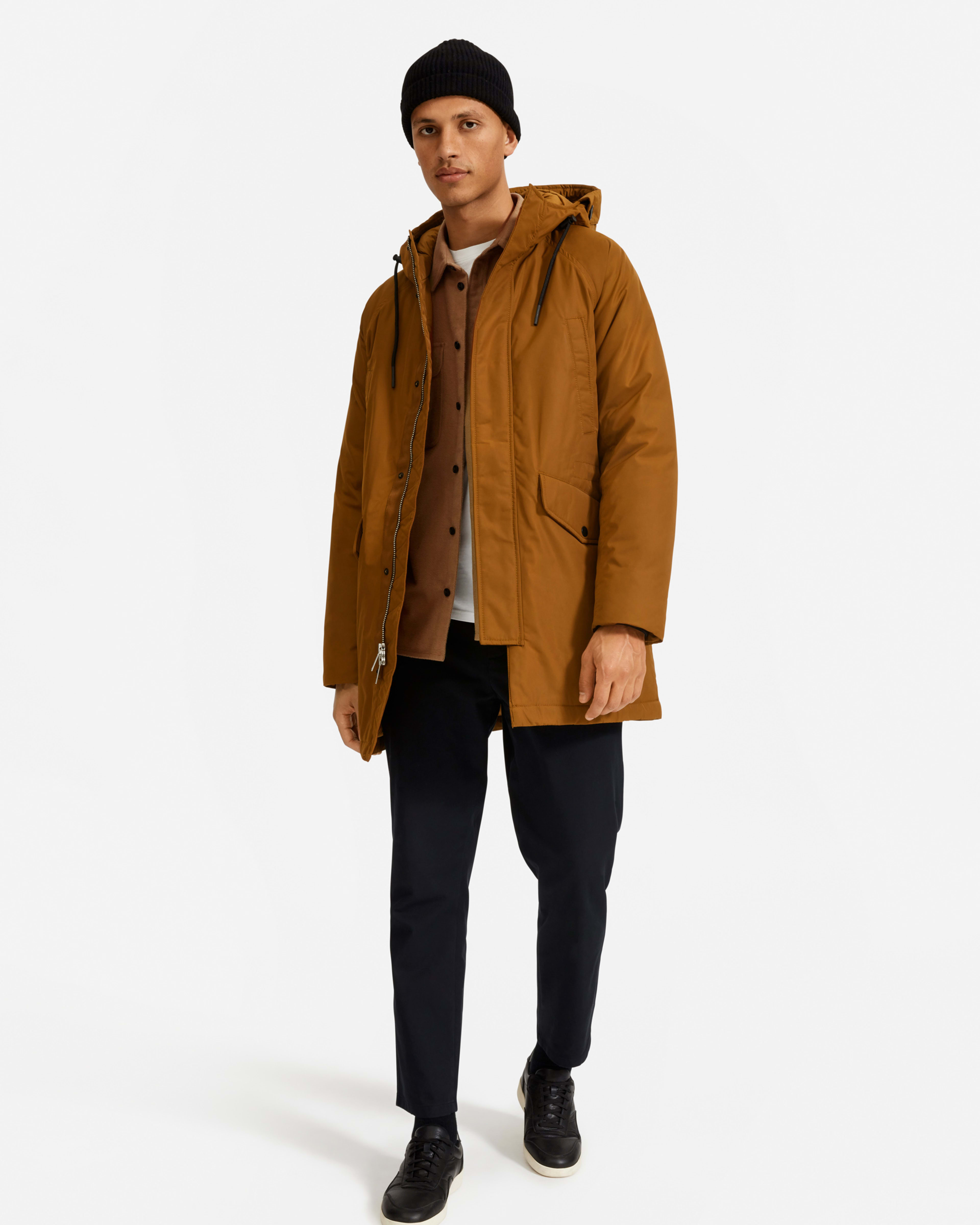 The ReNew Long Parka Copper Brown – Everlane