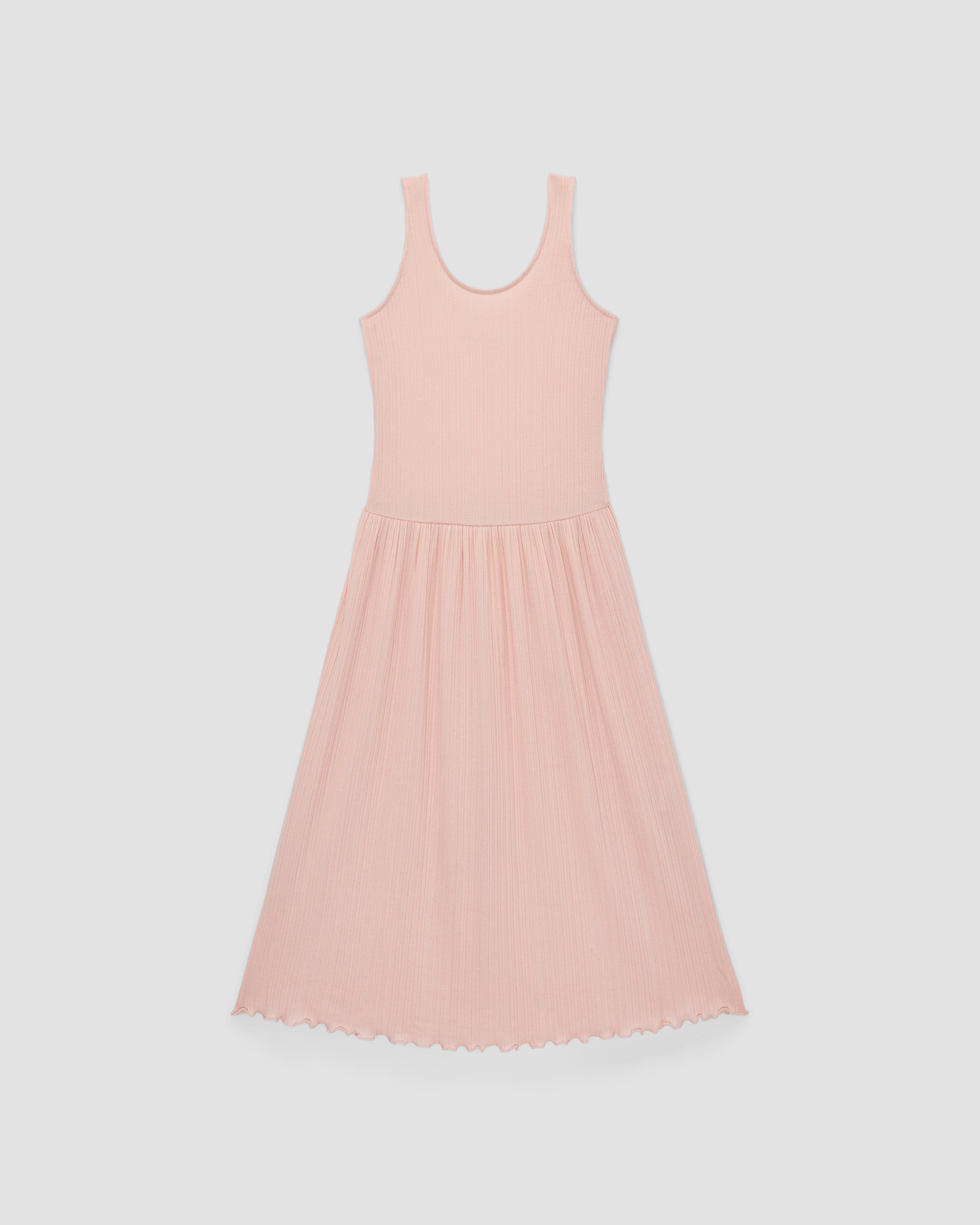 The Rib Soft Knit Scoop-Neck Dress Petal Pink – Everlane