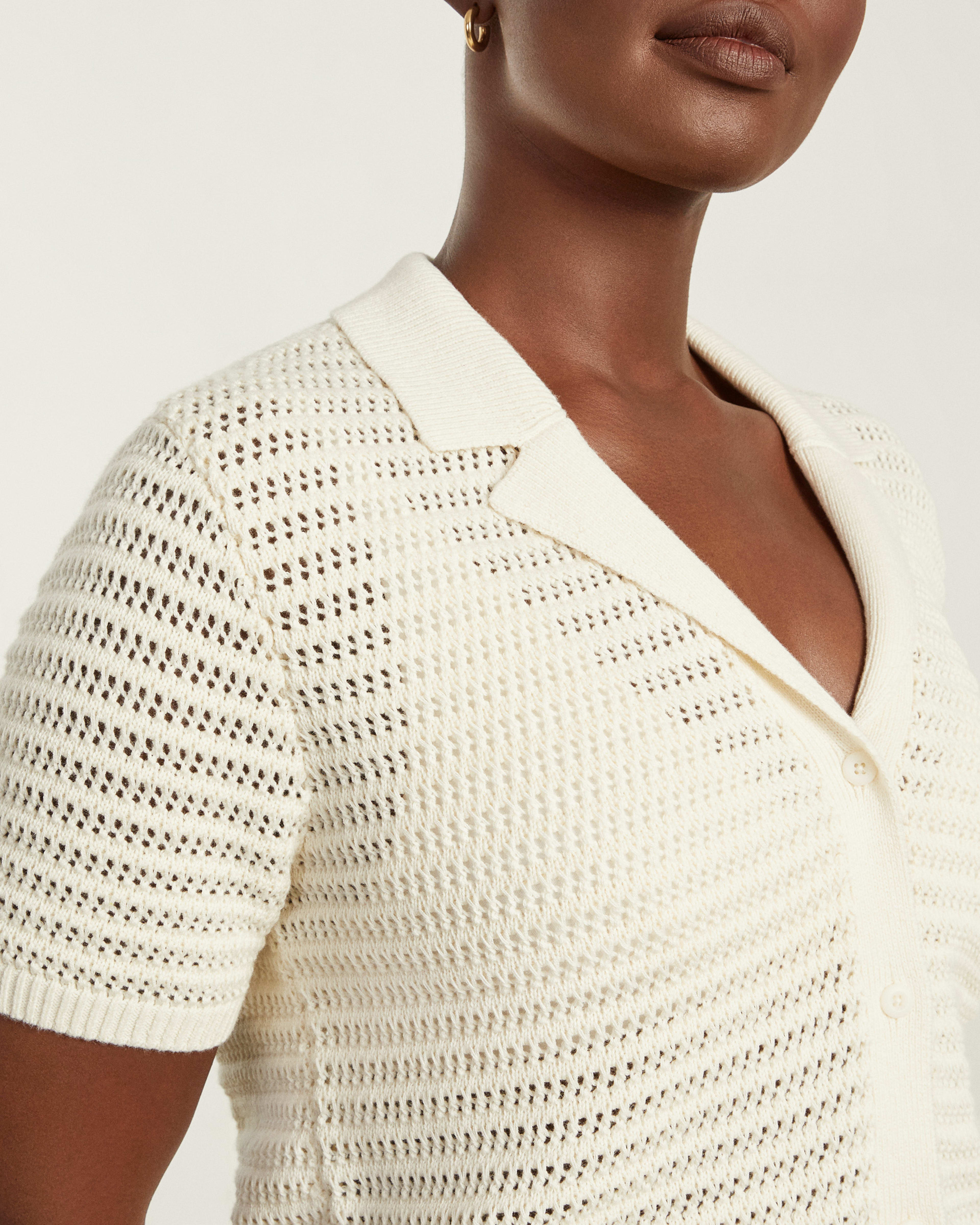 The Crochet Knit Polo Canvas Everlane