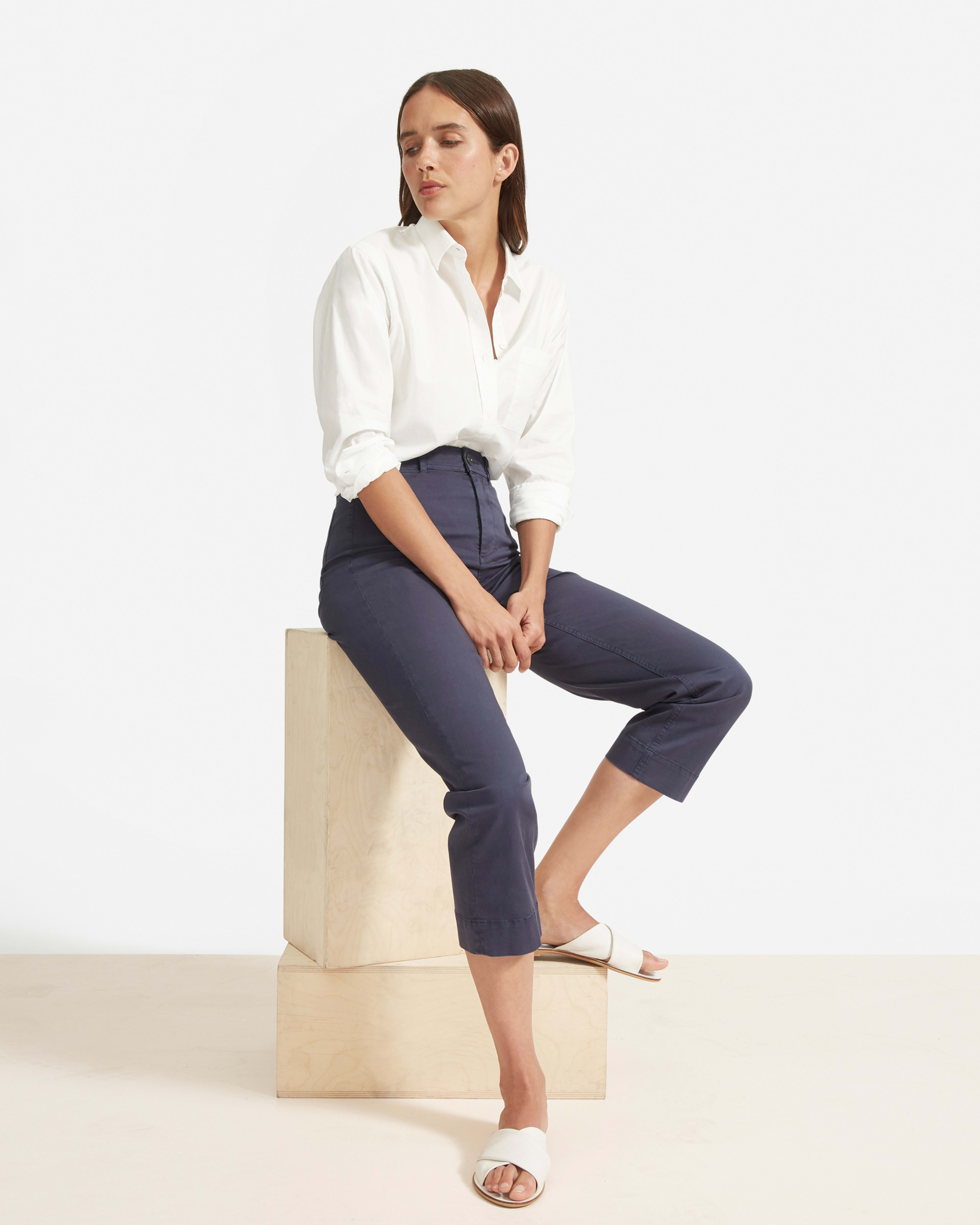 The Silky Cotton Oversized Shirt Off-White – Everlane