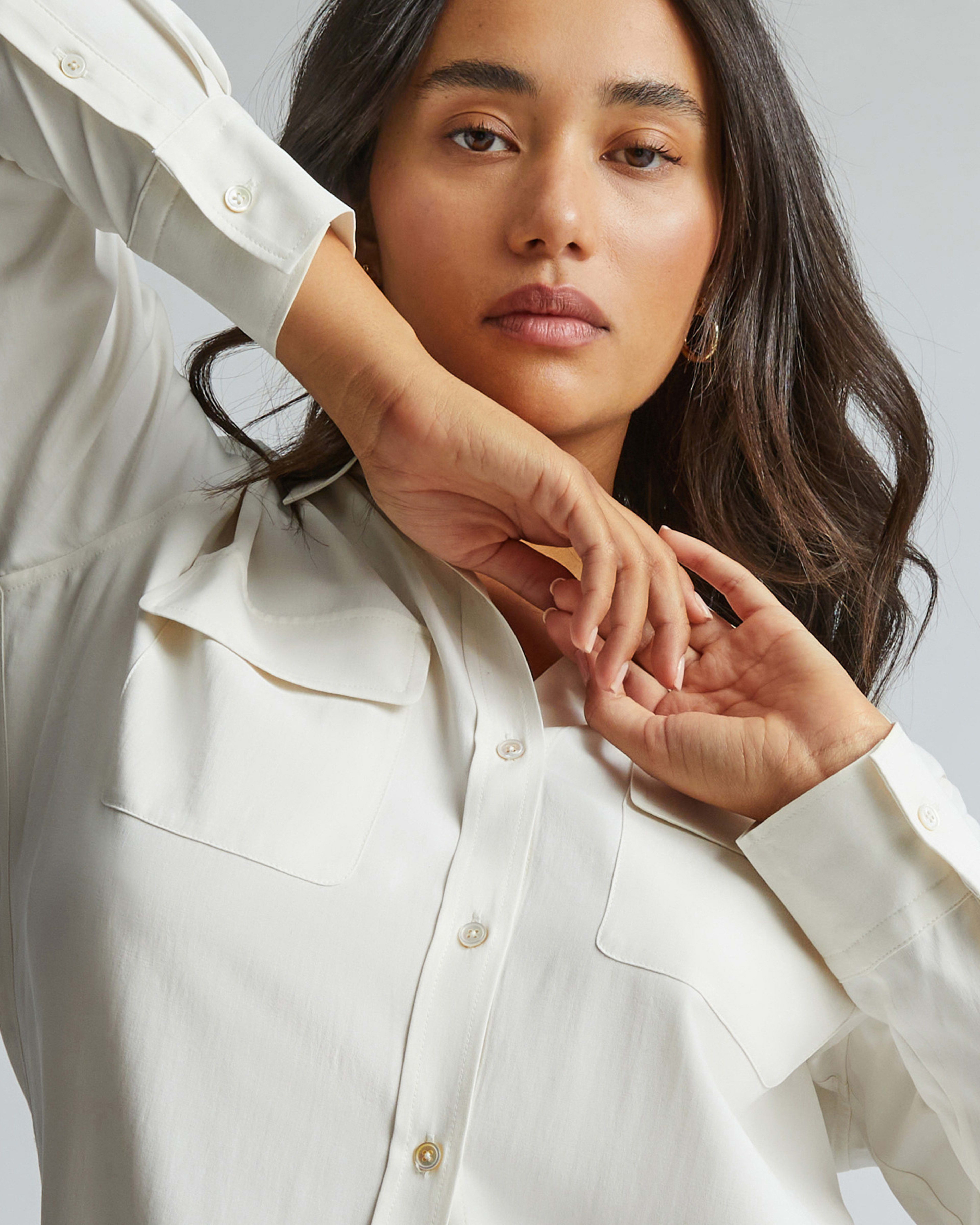 The Washable Silk Relaxed Shirt Bone Everlane