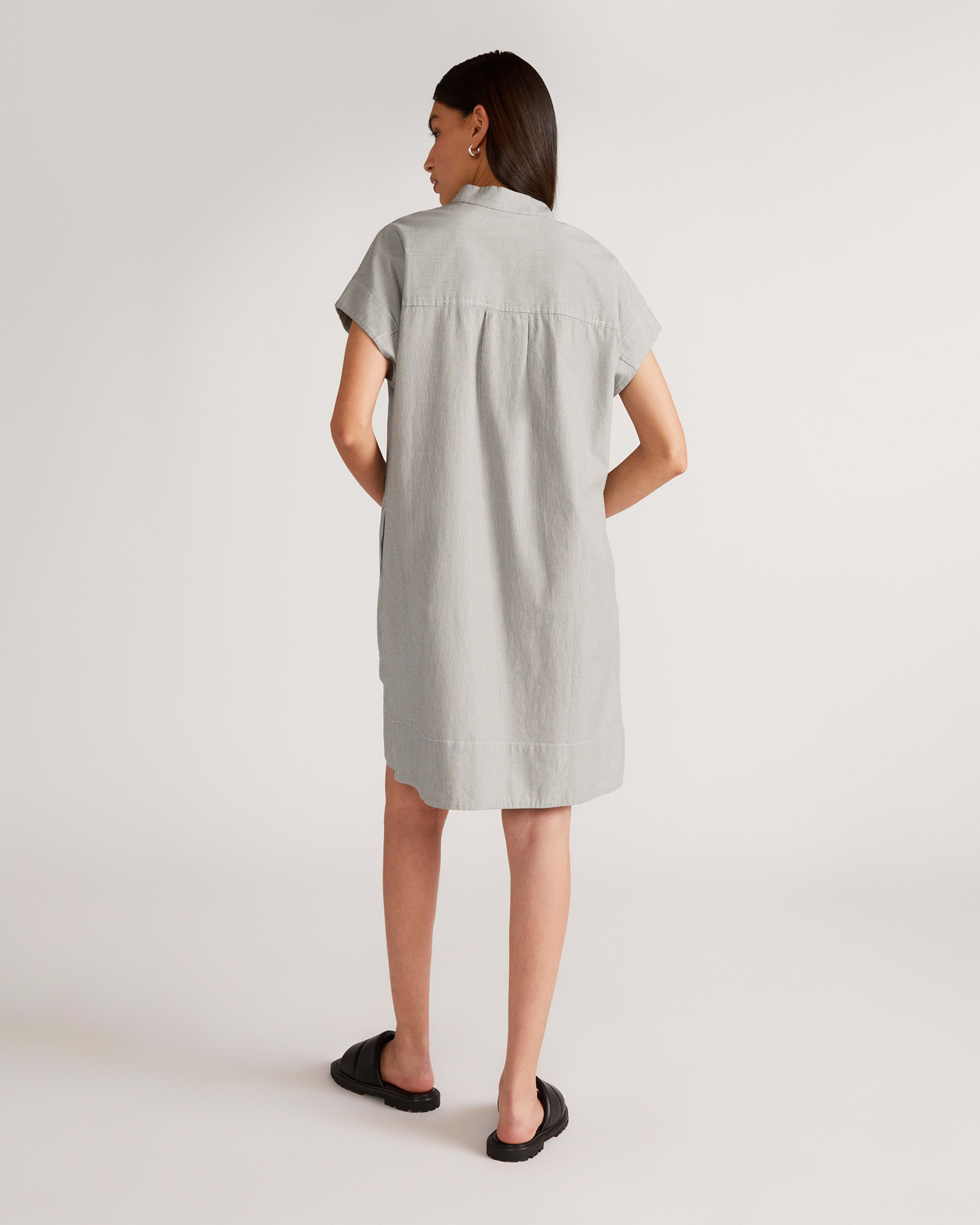 The Easy Workwear Dress Canvas Tan / Navy – Everlane