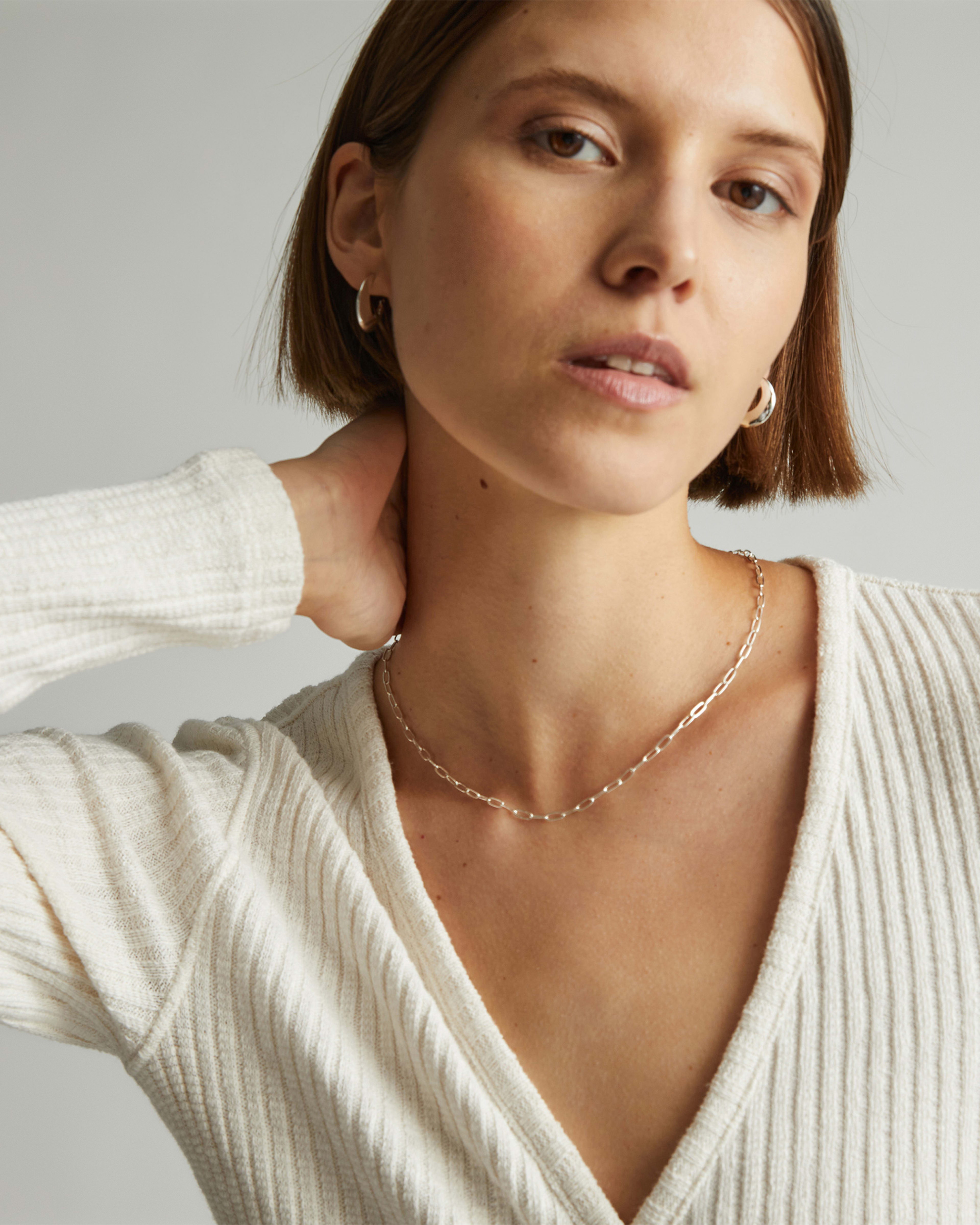 The RibKnit Wrap Top Bone Everlane