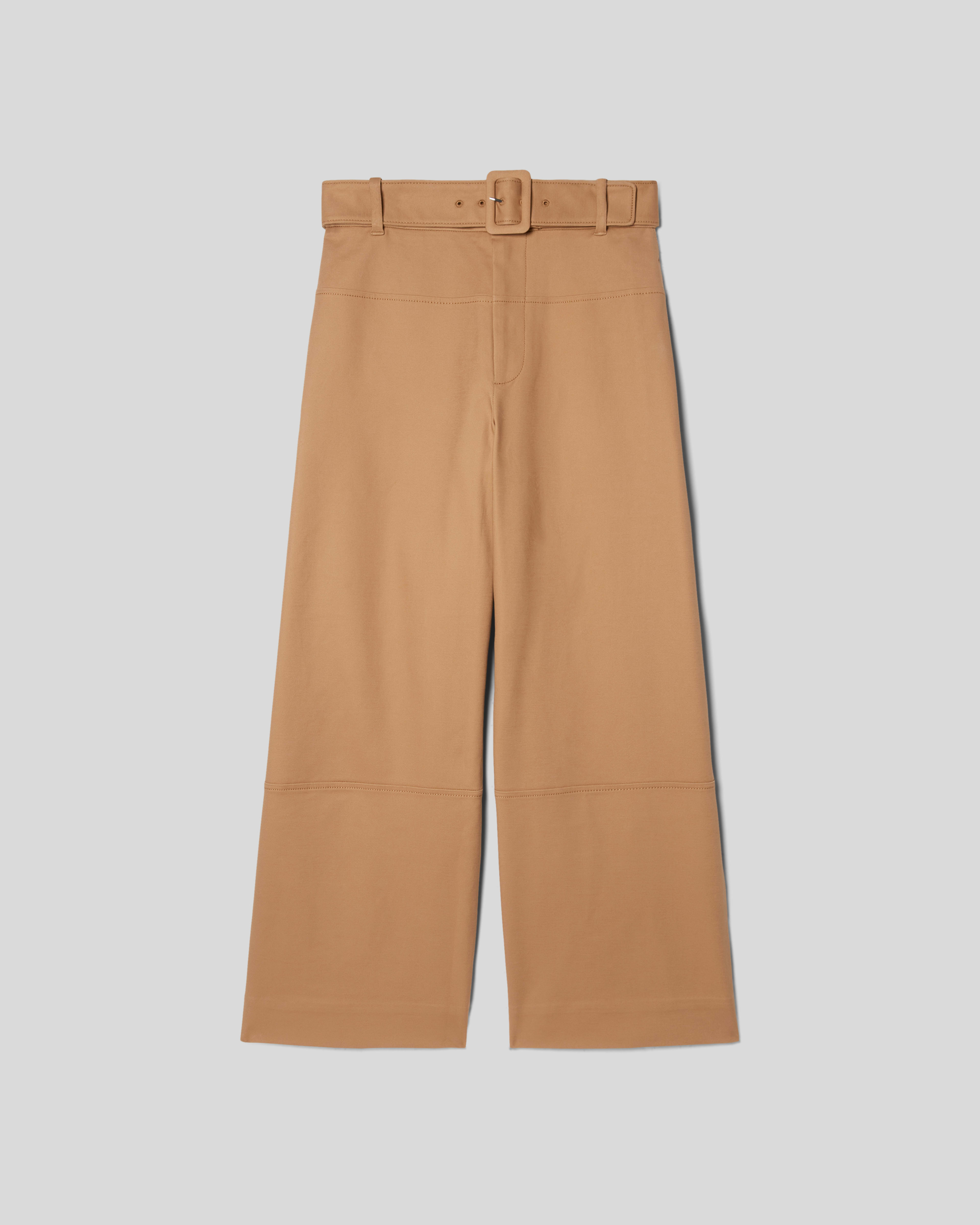 The Structured Cotton Belted Pant Toasted Coconut – Everlane