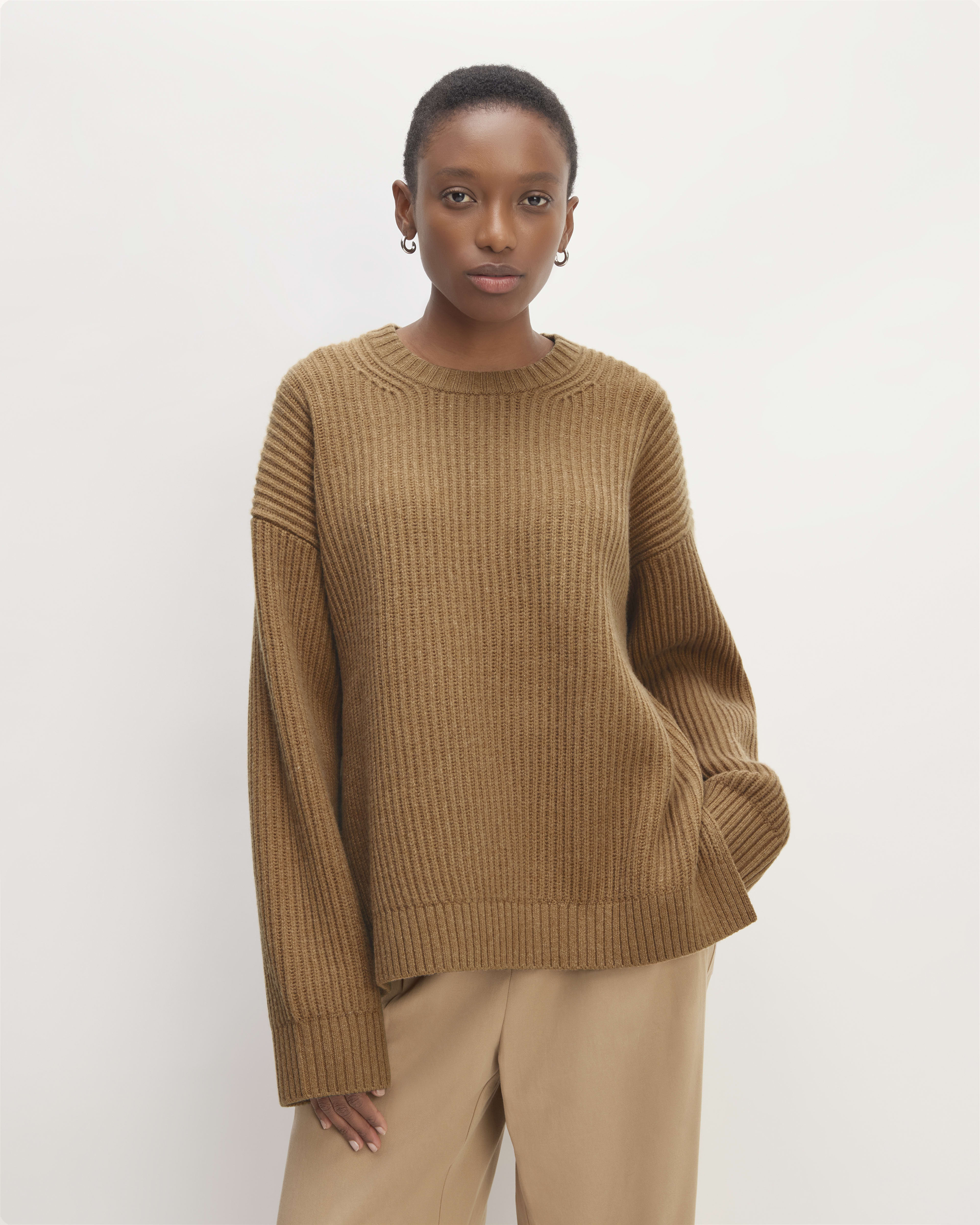 Oversized Wool Crewneck Sweater