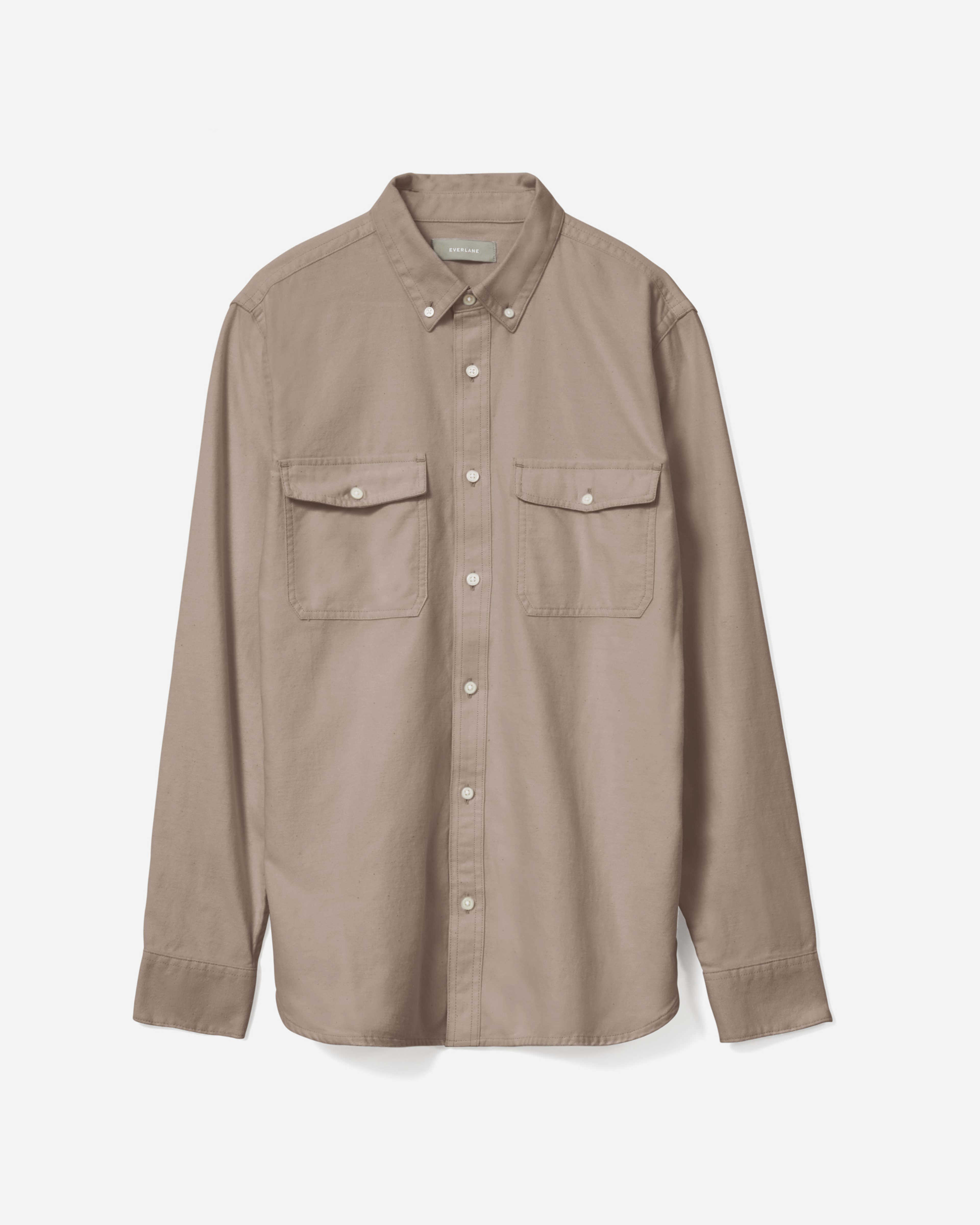 The Brushed Flannel Shirt Heathered Burnt Sugar – Everlane
