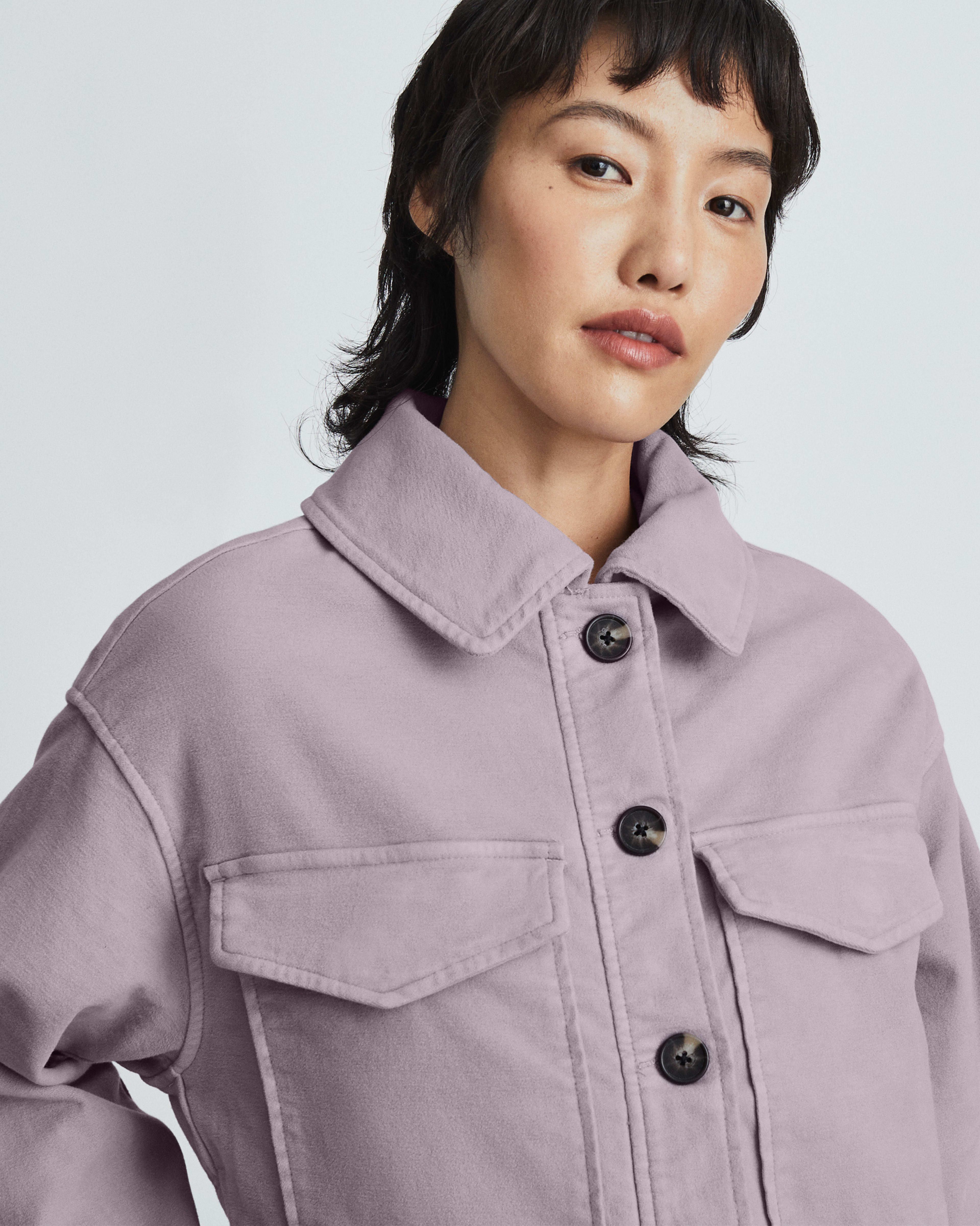 The Moleskin Utility Jacket Dusty Lavender Everlane