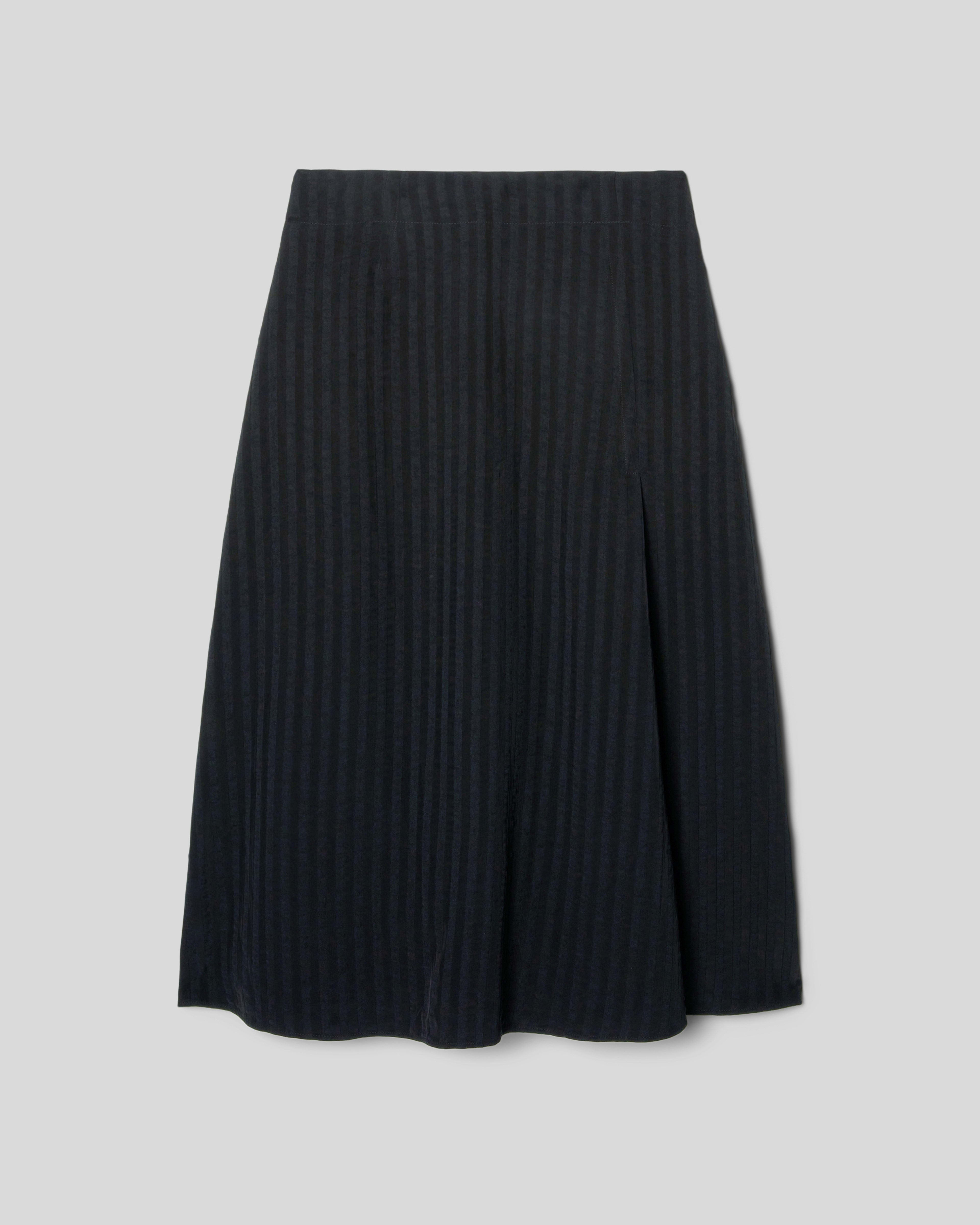 CITY CHECKLINE WOOLEN WOVEN MIDI SKIRT